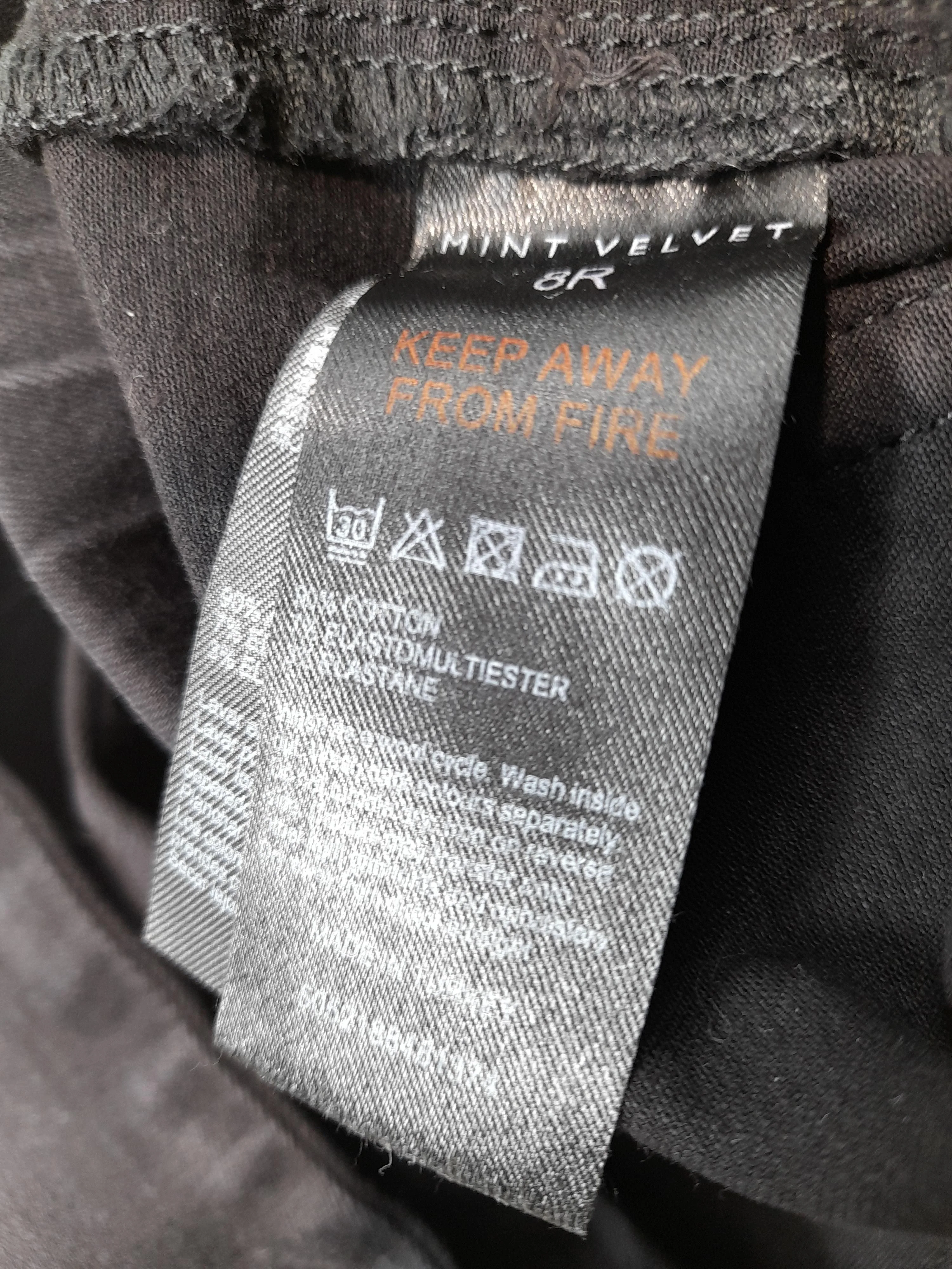 Mint Velvet Women's Trousers UK 8 Black Cotton with Elastane Skinny Chino - Image 7
