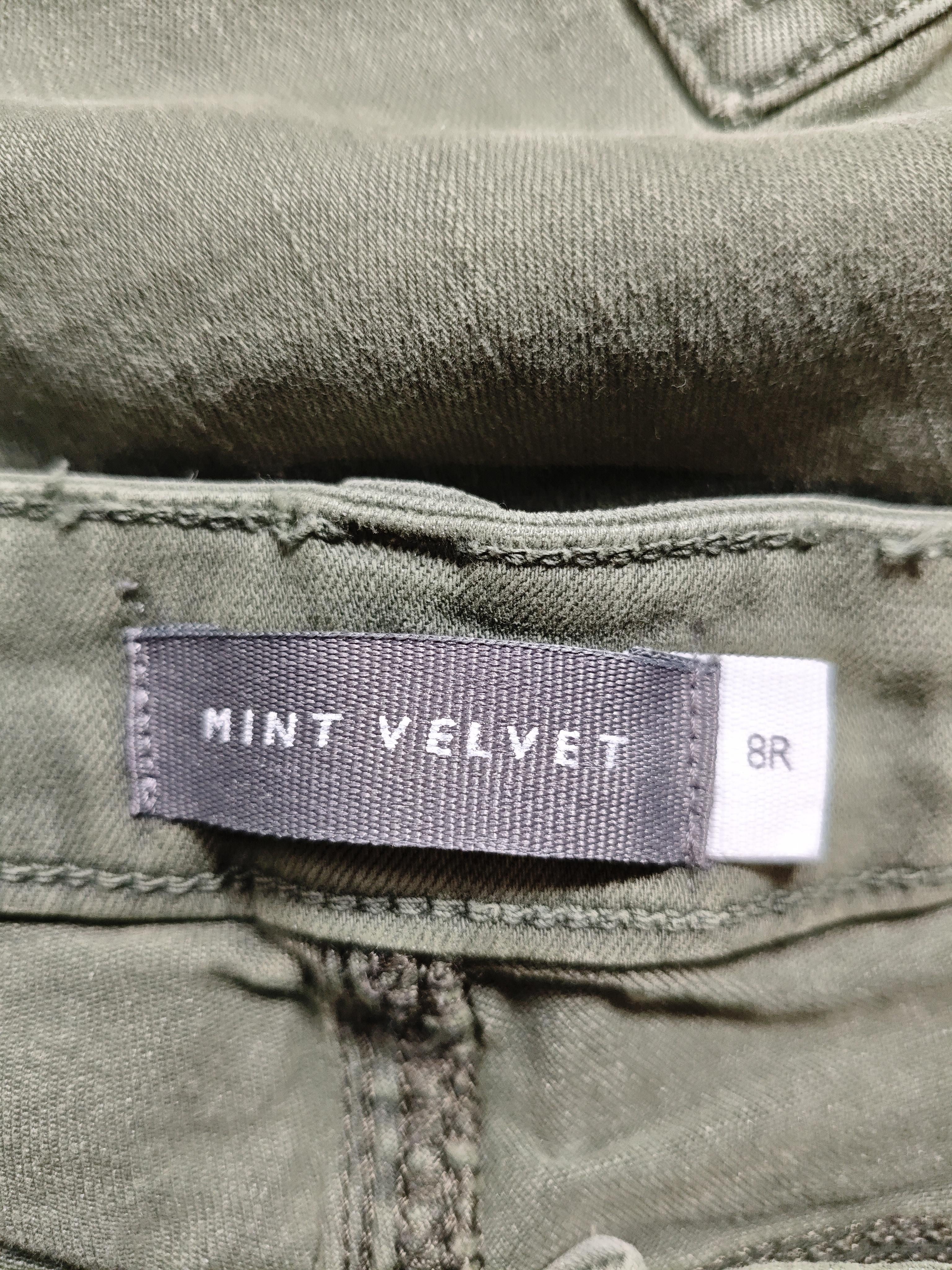 Mint Velvet Women's Trousers UK 8 Green Cotton with Elastane Tapered Cargo - Image 5