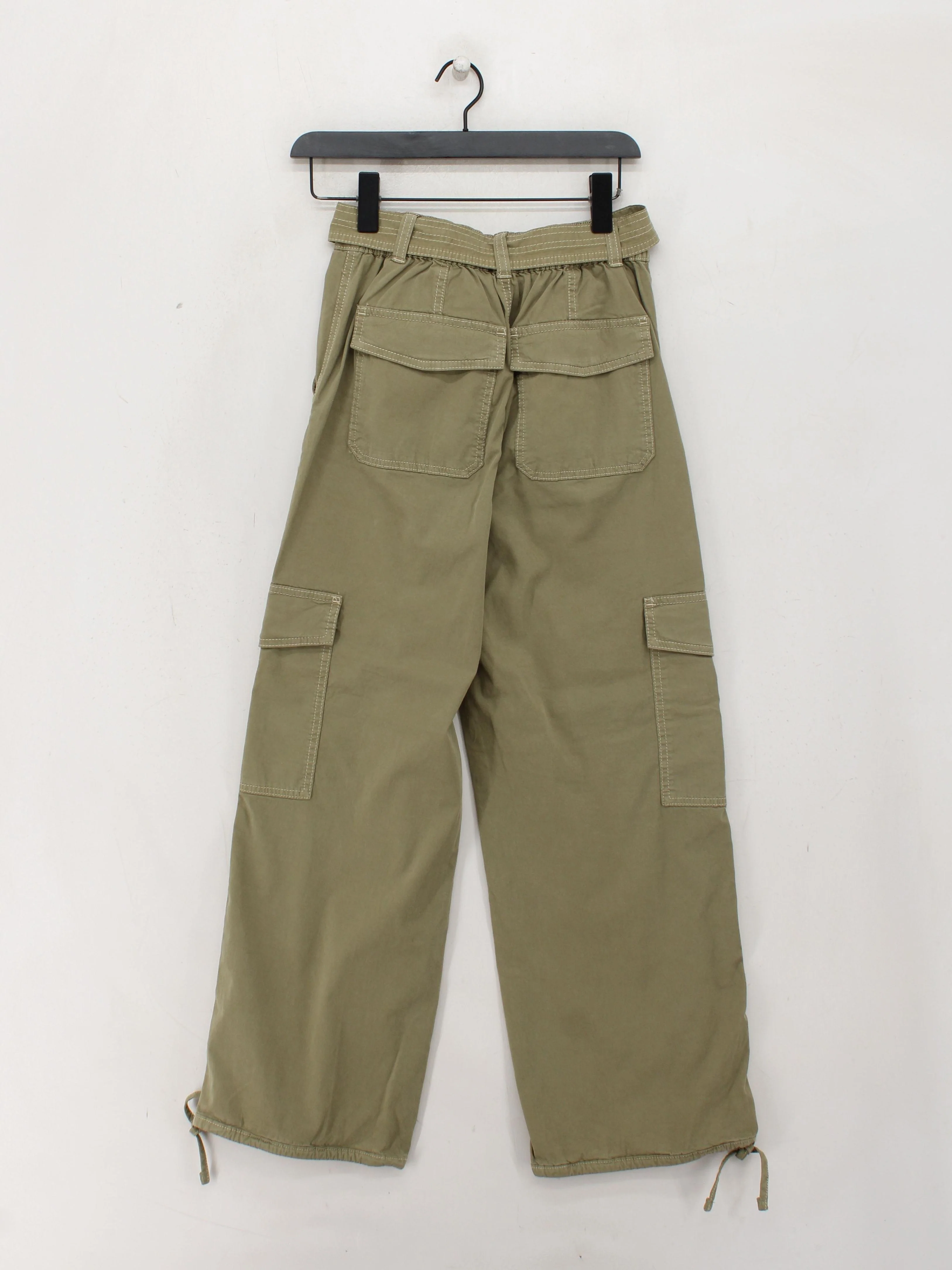 Mint Velvet Women's Trousers XS Green Lyocell Modal with Cotton, Elastane Cargo - Image 2
