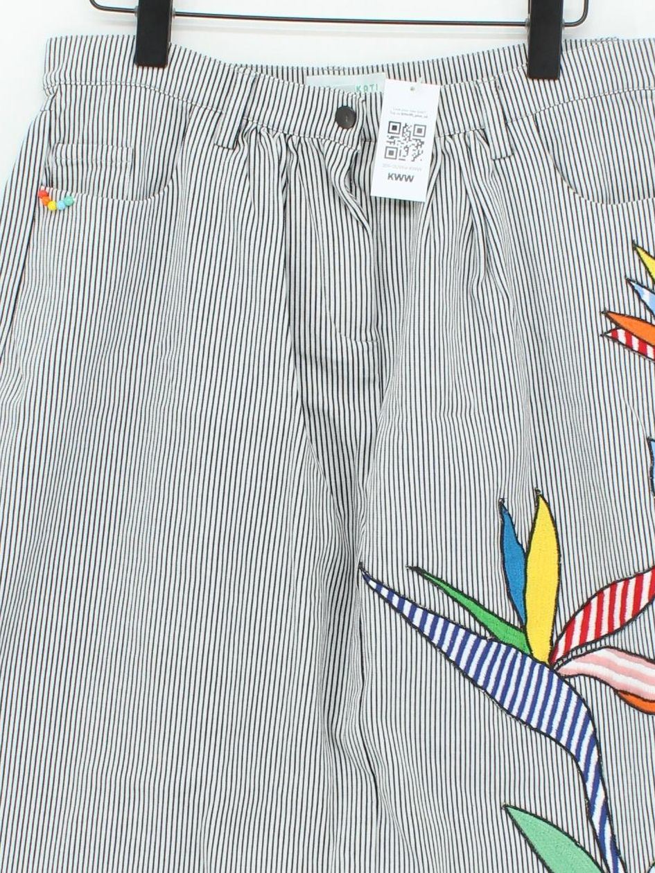 Mira Mikati Women's Midi Skirt S White Striped 100% Other Midi A-Line - Image 3