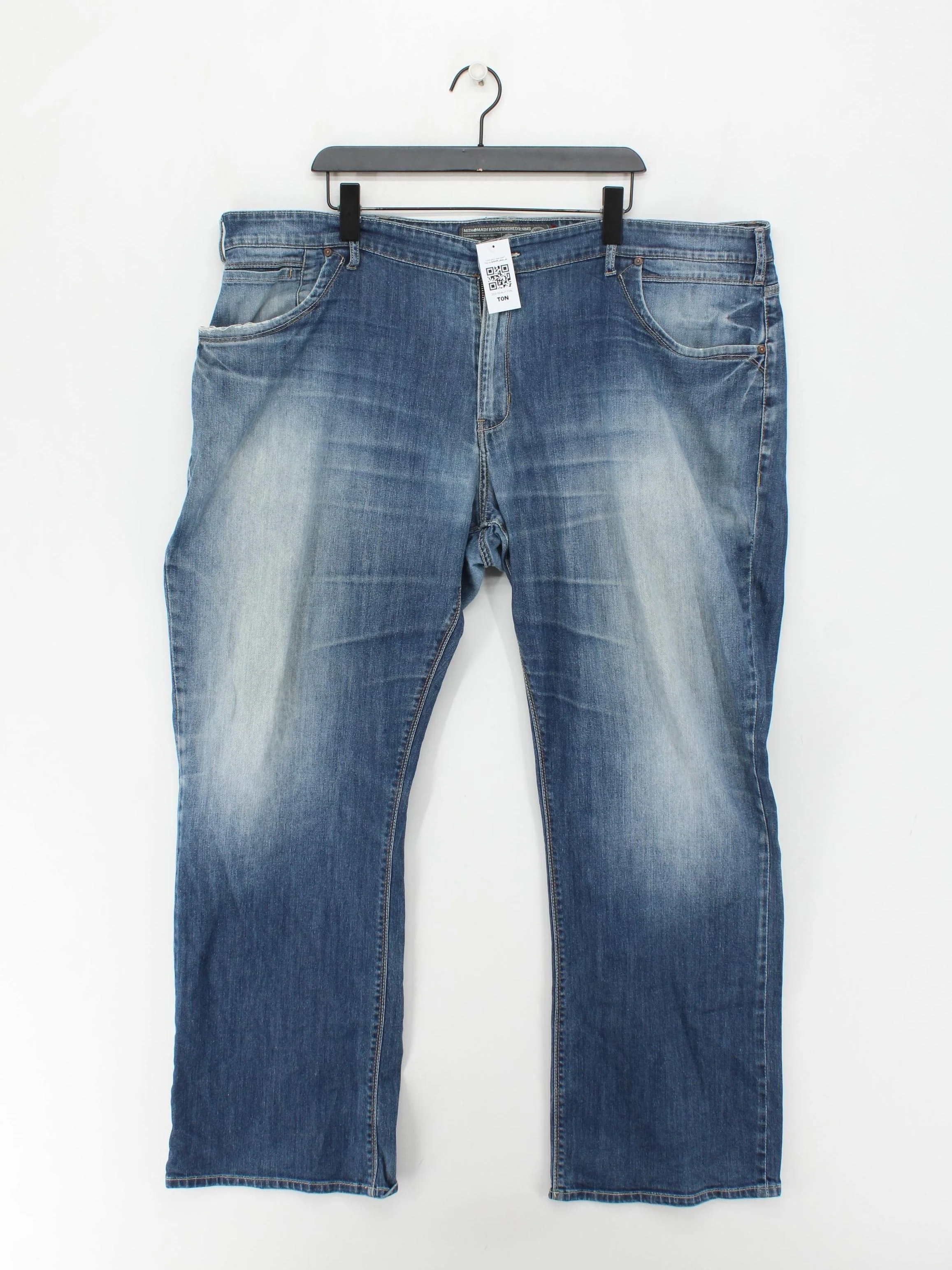 Mish Mash Men's Jeans XXXL Blue Cotton with Elastane Straight - Image 2