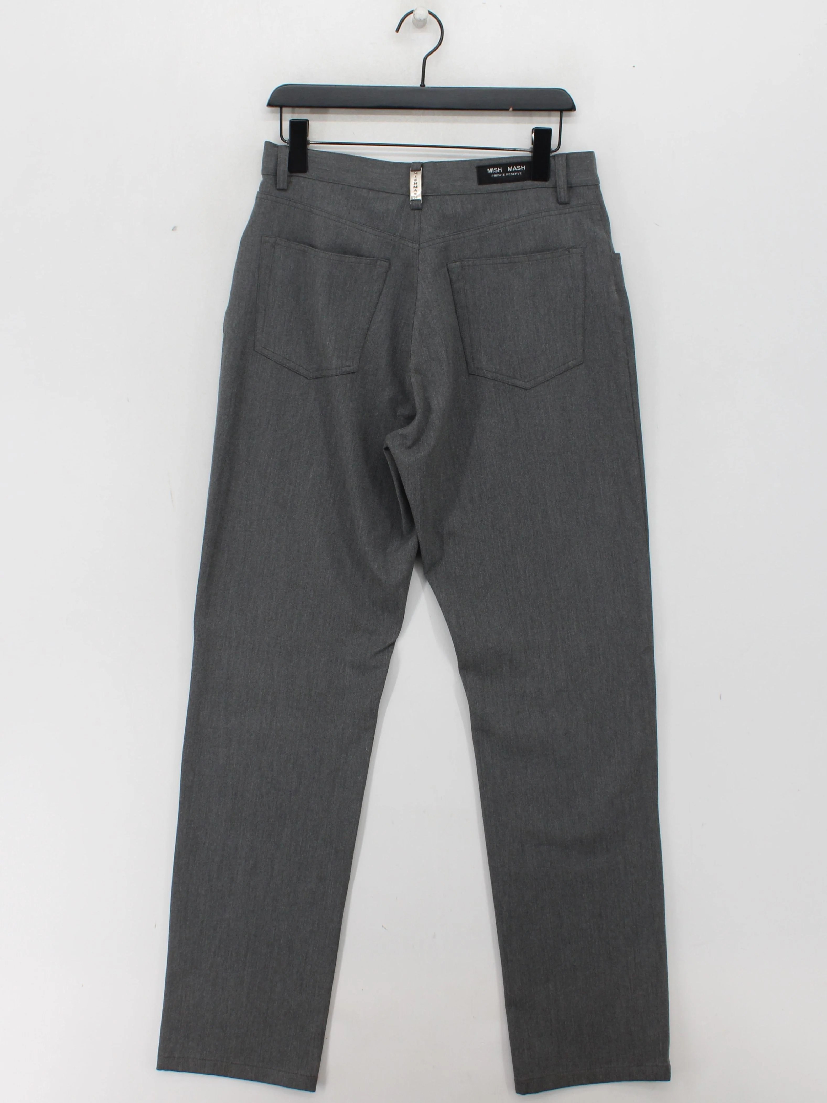 Mish Mash Men's Trousers W 32 in Grey Polyester with Viscose, Elastane Chino - Image 2