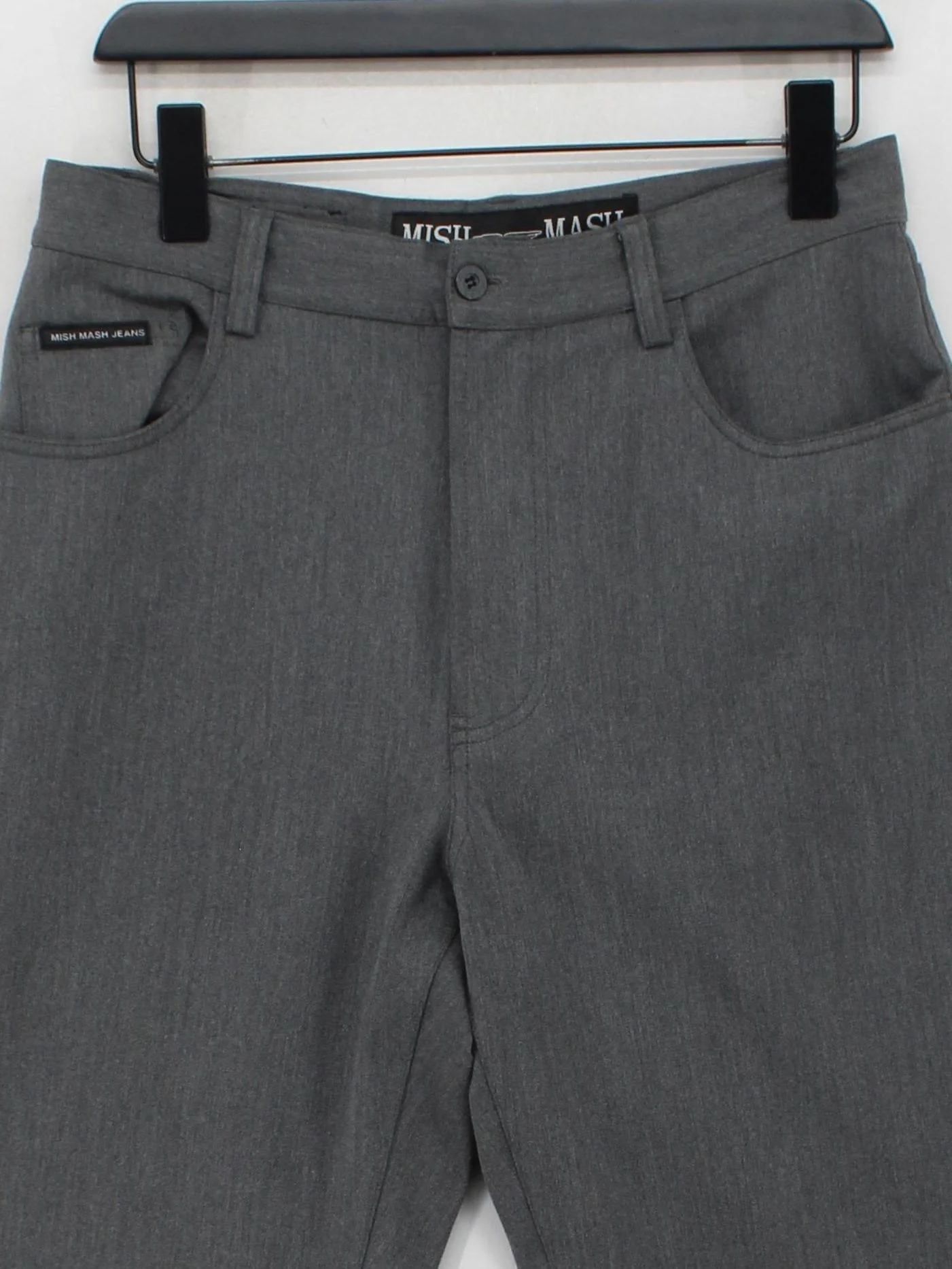 Mish Mash Men's Trousers W 32 in Grey Polyester with Viscose, Elastane Chino - Image 3