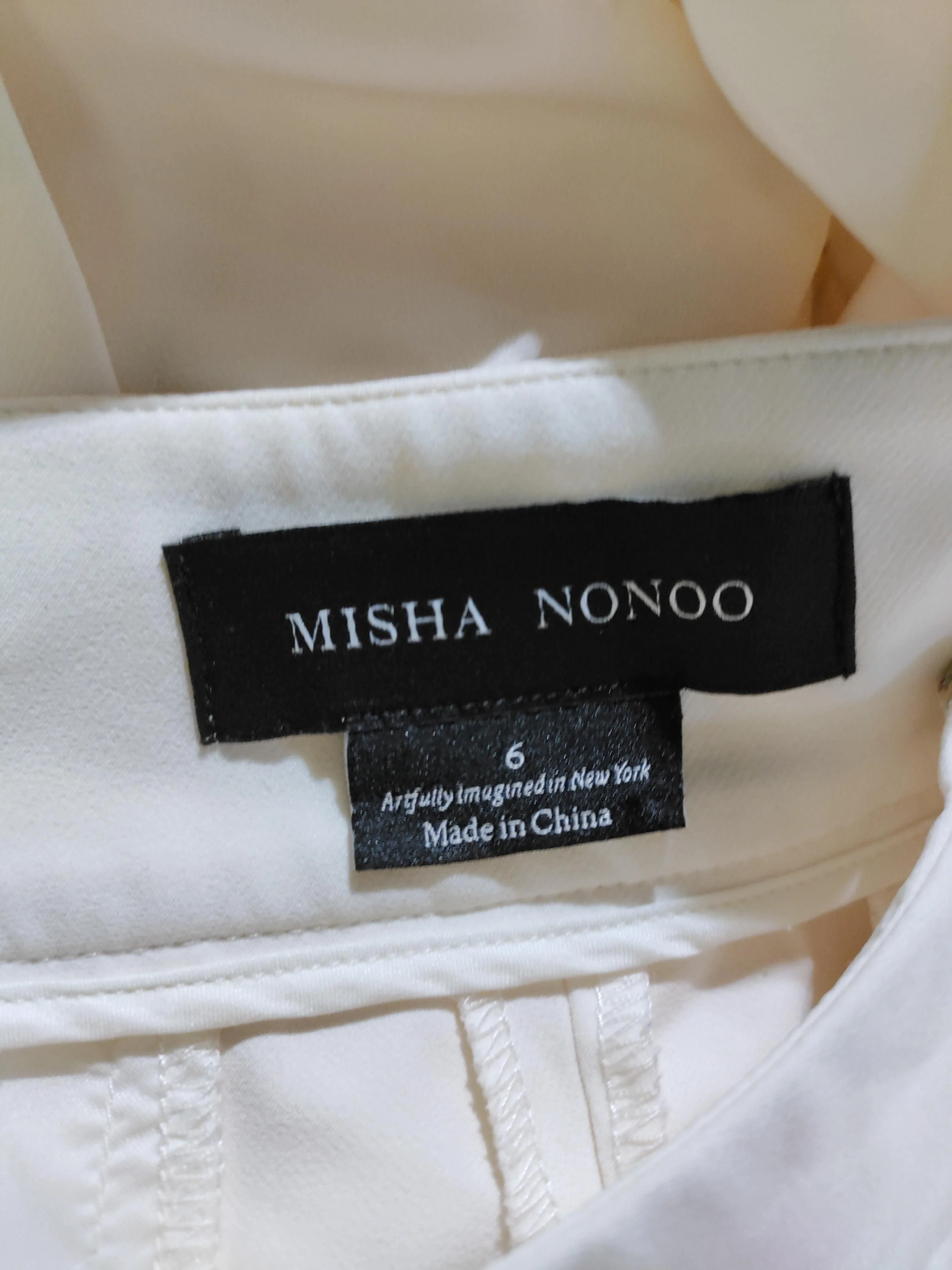 Misha Nonoo Women's Trousers UK 10 Cream 100% Other Wide-Leg Chino - Image 5