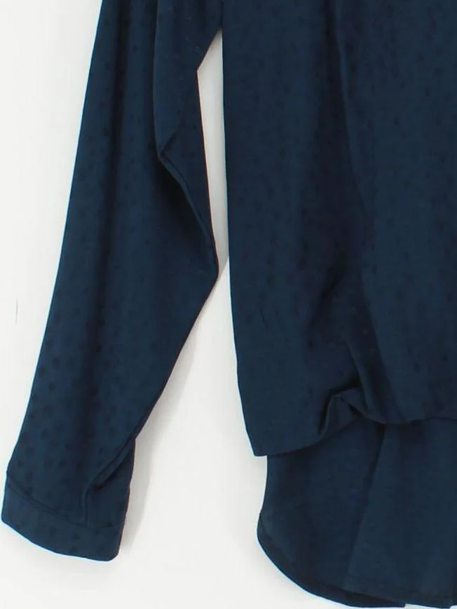 Miss By Captain Tortue Women's Blouse UK 10 Blue 100% Viscose Basic - Image 4