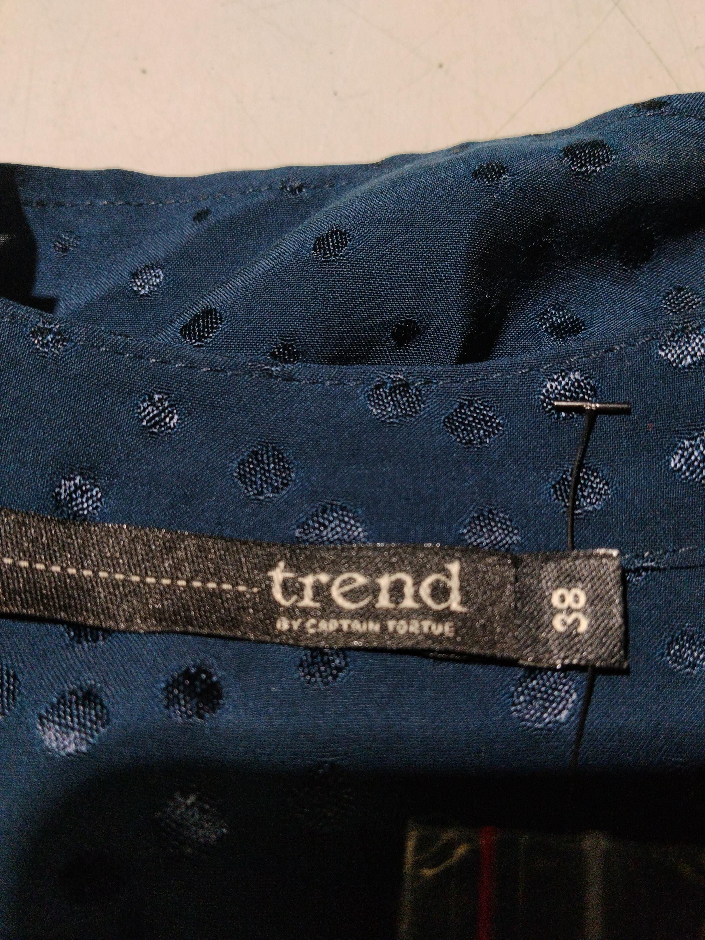 Miss By Captain Tortue Women's Blouse UK 10 Blue 100% Viscose Basic - Image 5