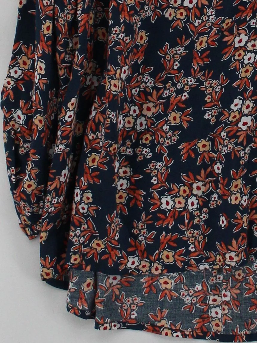 Miss By Captain Tortue Women's Blouse UK 14 Blue 100% Viscose Basic - Image 4