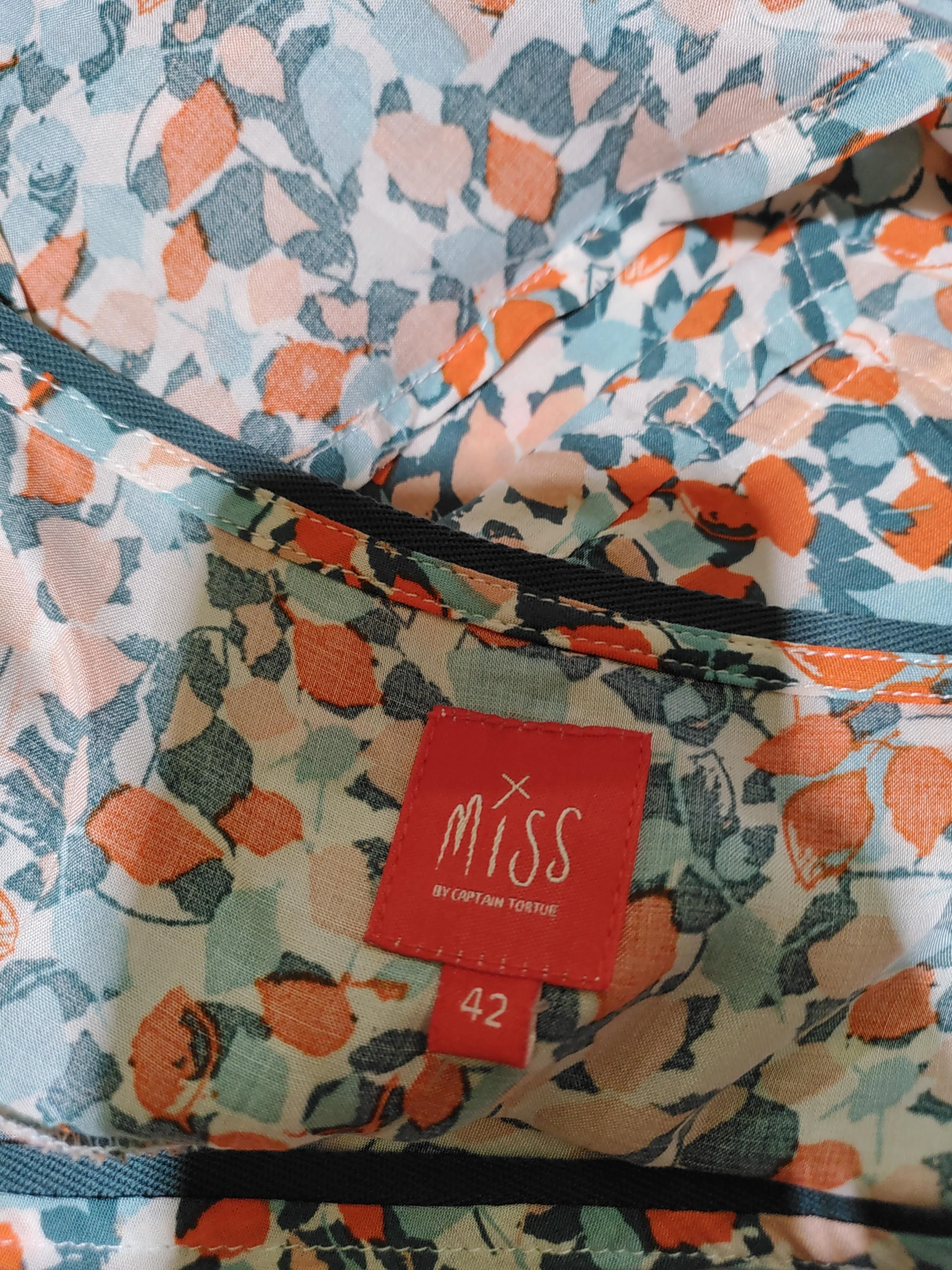 Miss By Captain Tortue Women's Blouse UK 14 Multi 100% Viscose Basic - Image 5