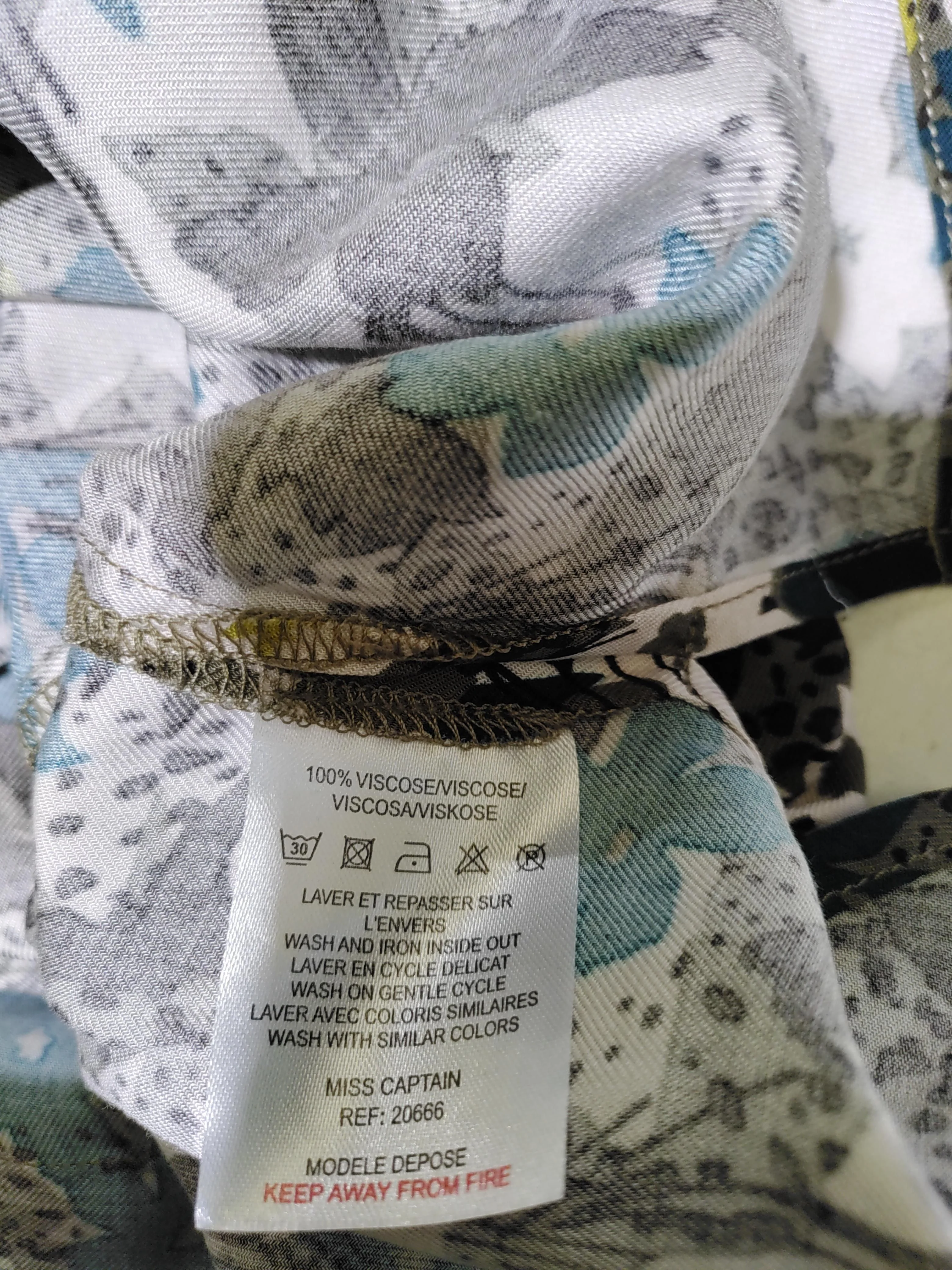 Miss By Captain Tortue Women's Top L Multi 100% Viscose Tunic - Image 6