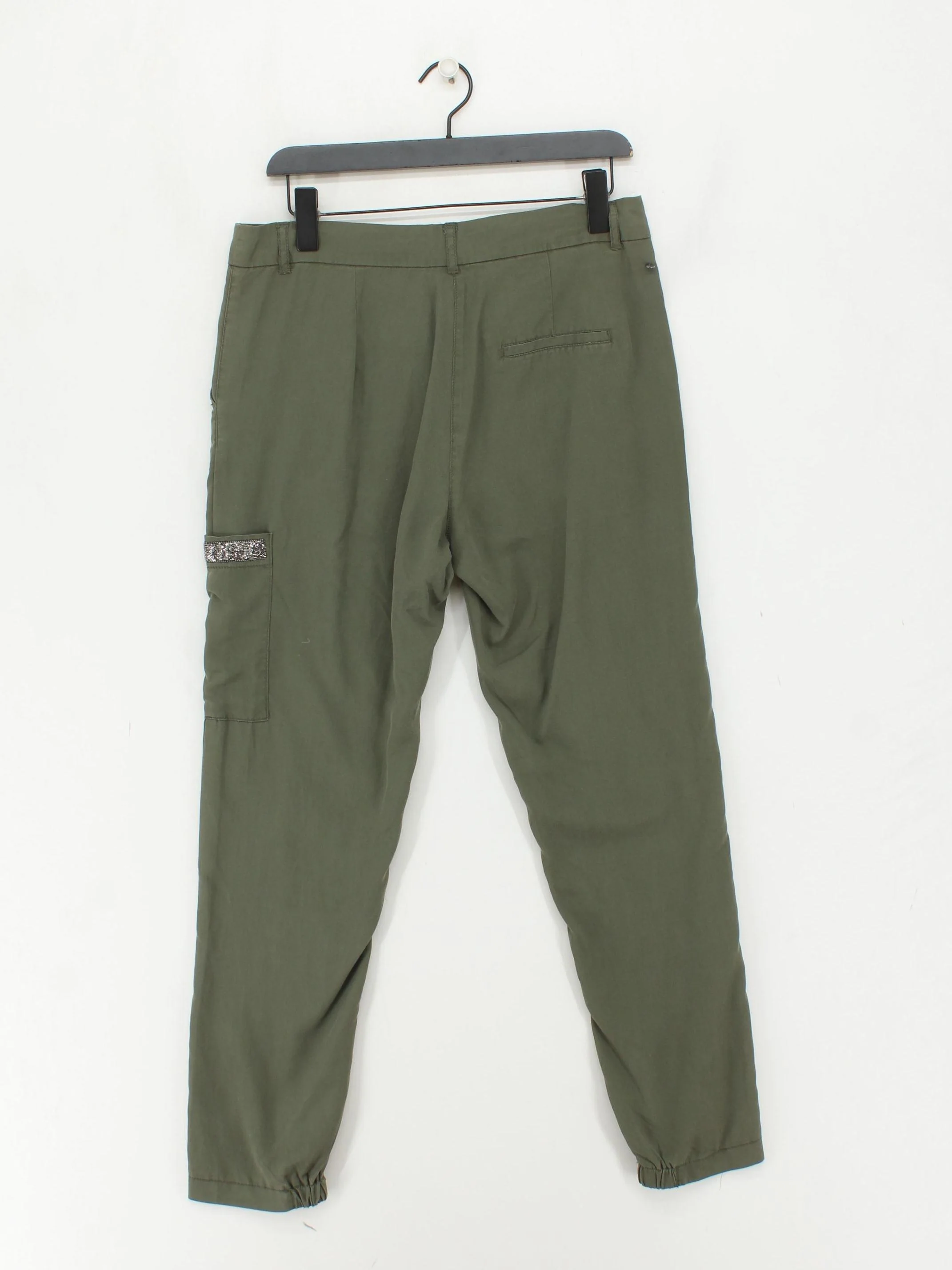 Miss By Captain Tortue Women's Trousers UK 10 Green 100% Lyocell Modal - Image 2