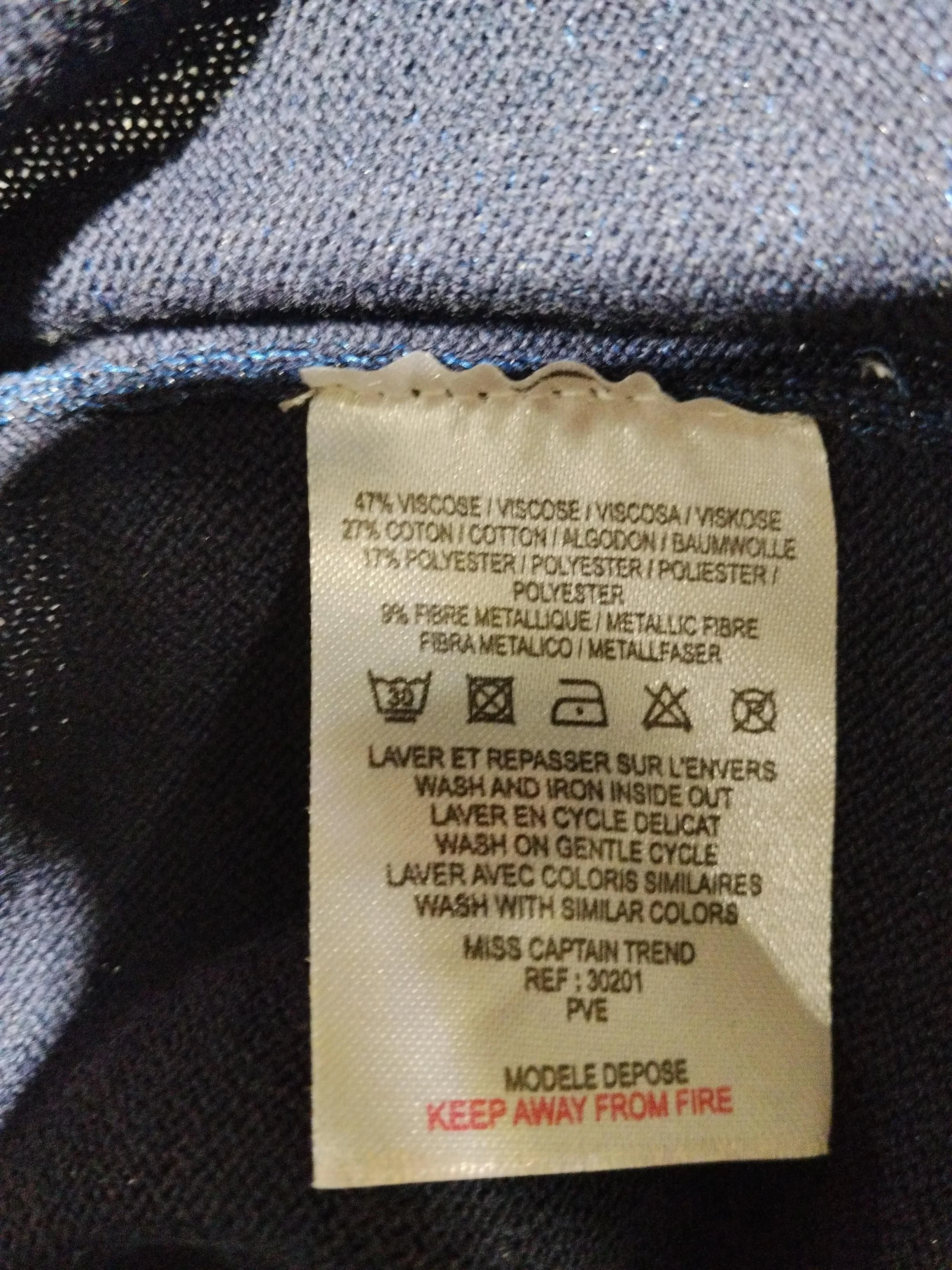 Miss Captain Trend Women's Jumper S Blue Viscose New with tags - Image 6