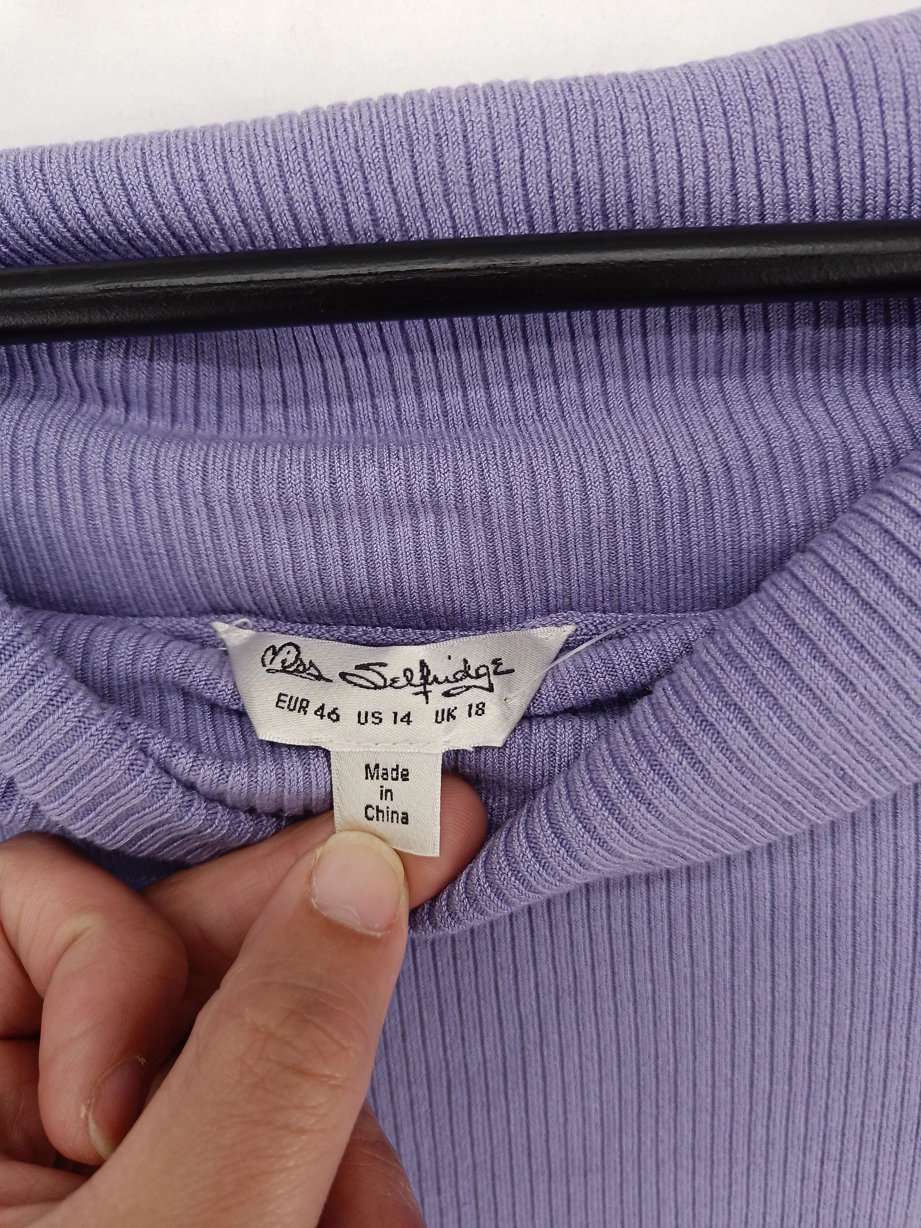 Miss Selfridge Jumper Mini Dress UK18 in Purple RRP £32.5 - Image 5