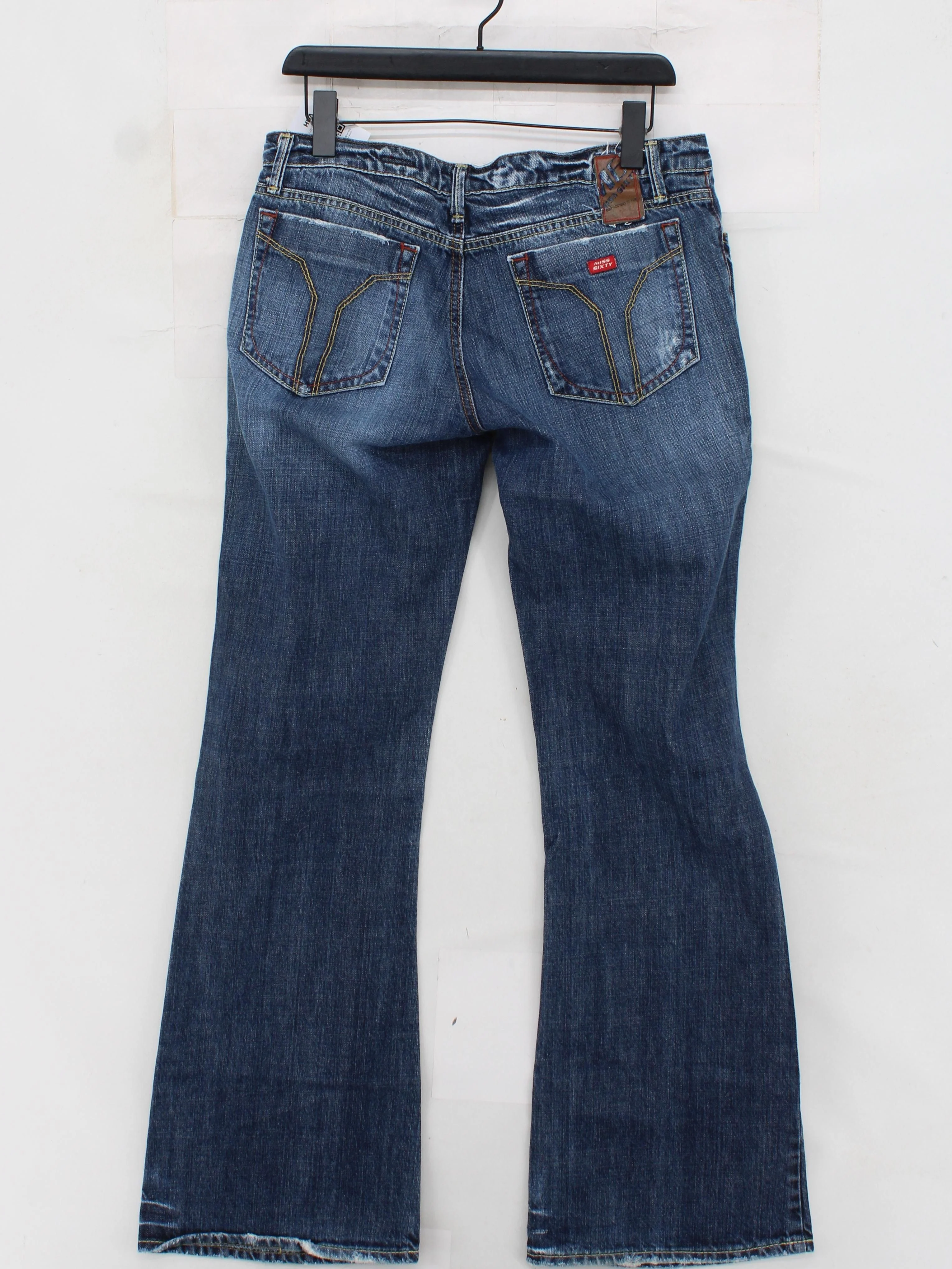 Miss Sixty Men's Jeans L Blue 100% Cotton Wide-Leg - Image 2