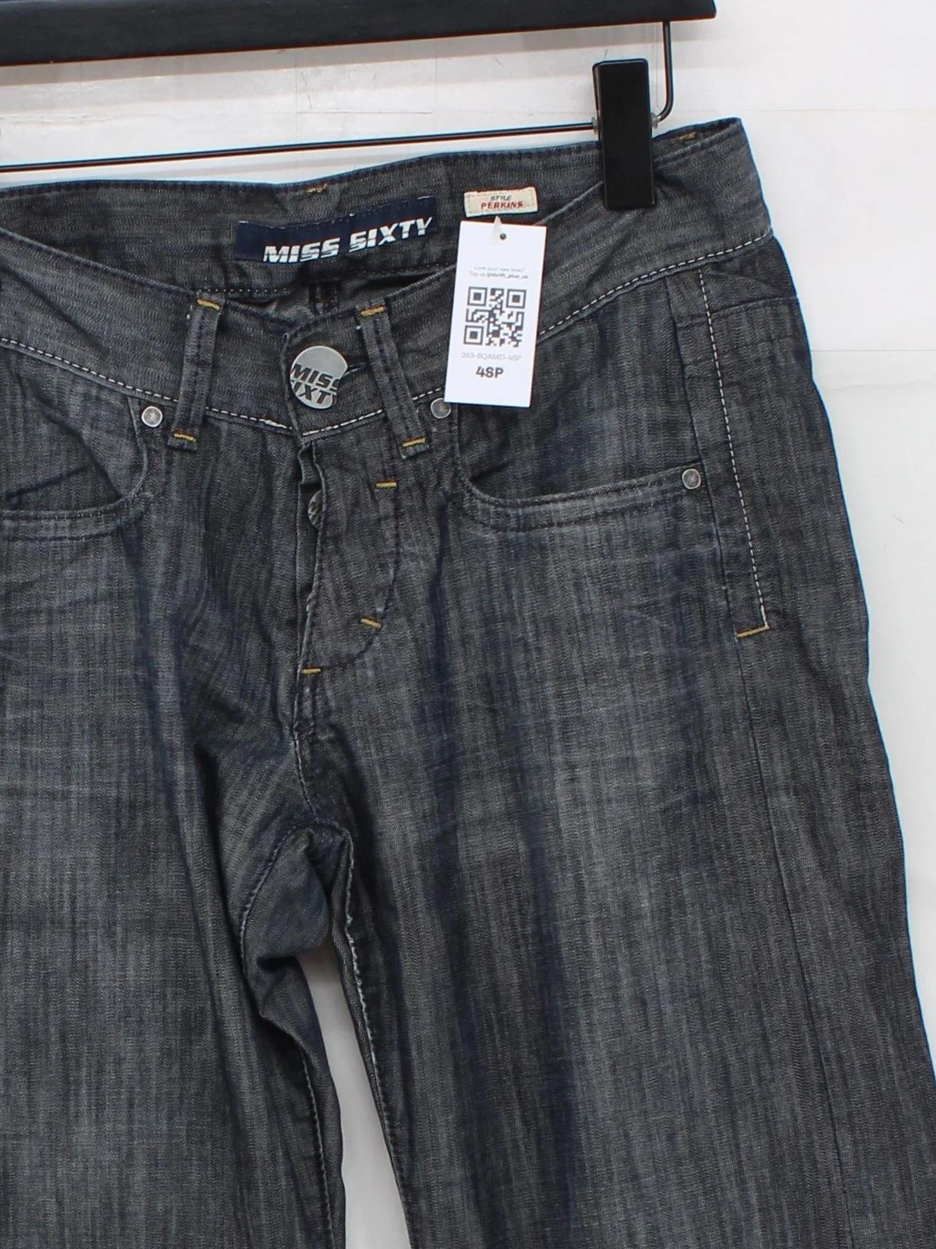 Miss Sixty Men's Jeans W 30 in Grey 100% Cotton Wide-Leg - Image 3
