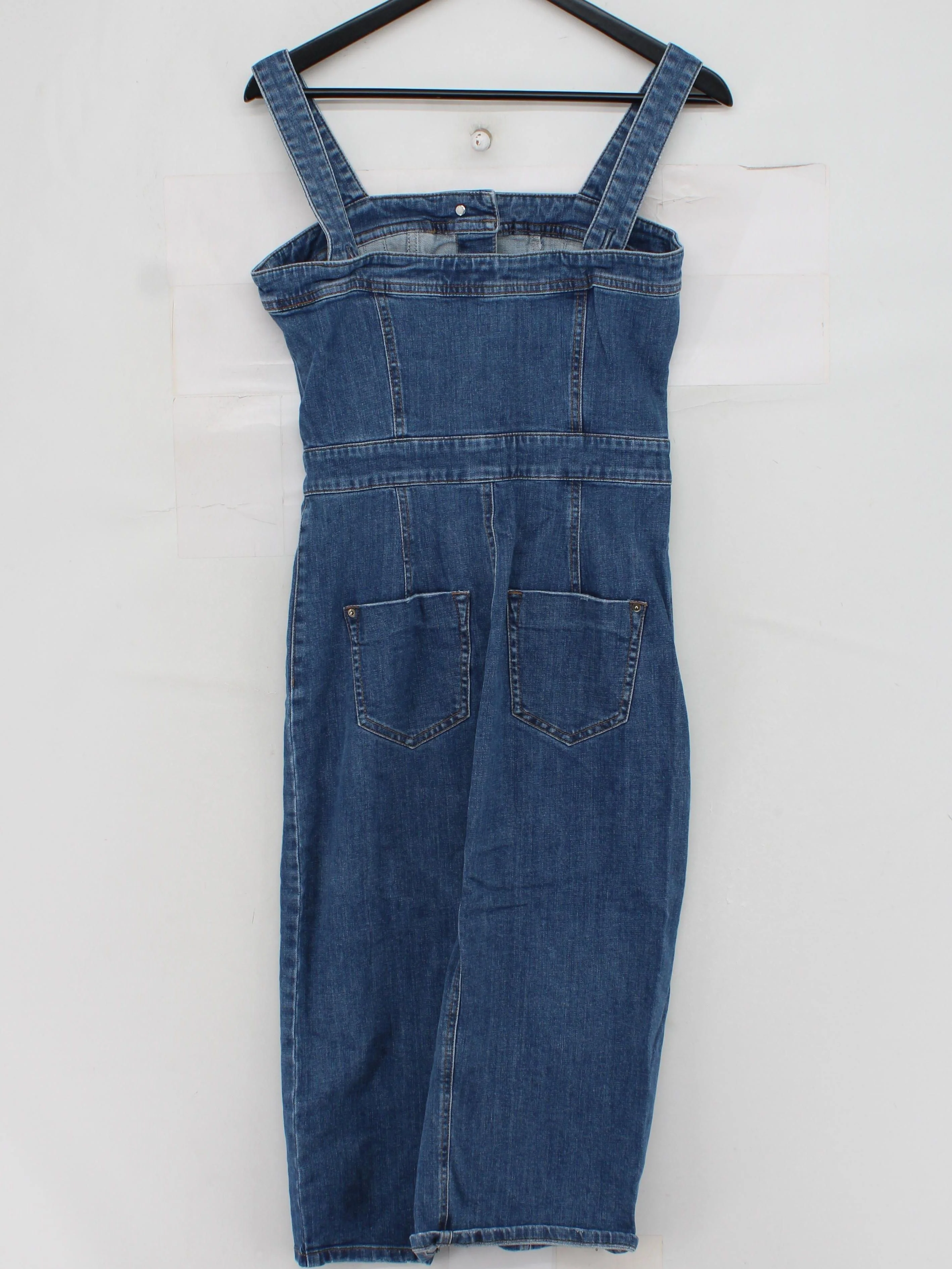 Miss Sixty Pinafore/Dungaree Midi Dress M in Blue - Image 2
