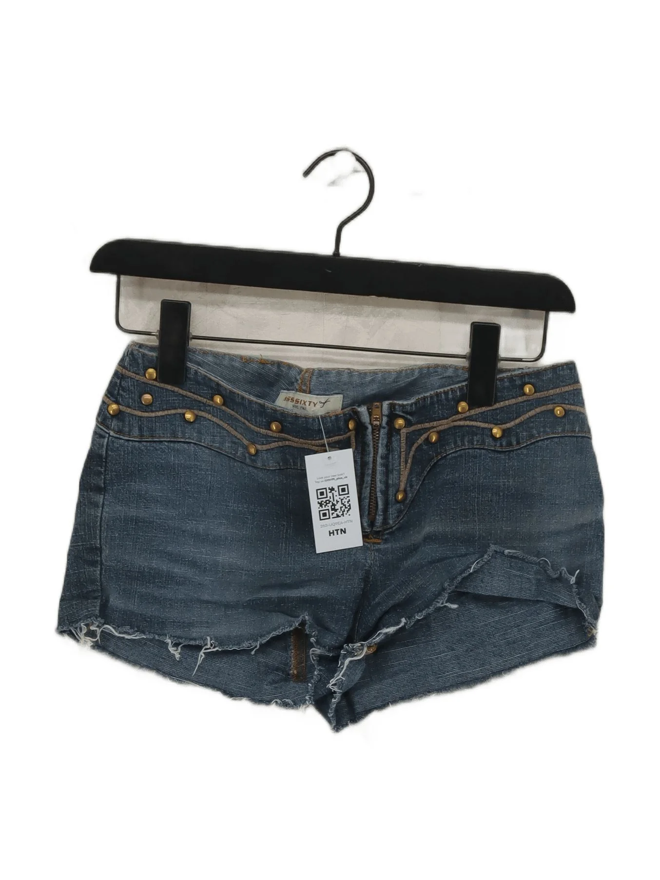 Miss Sixty Women's Shorts W 28 in Blue 100% Cotton Cut-Off