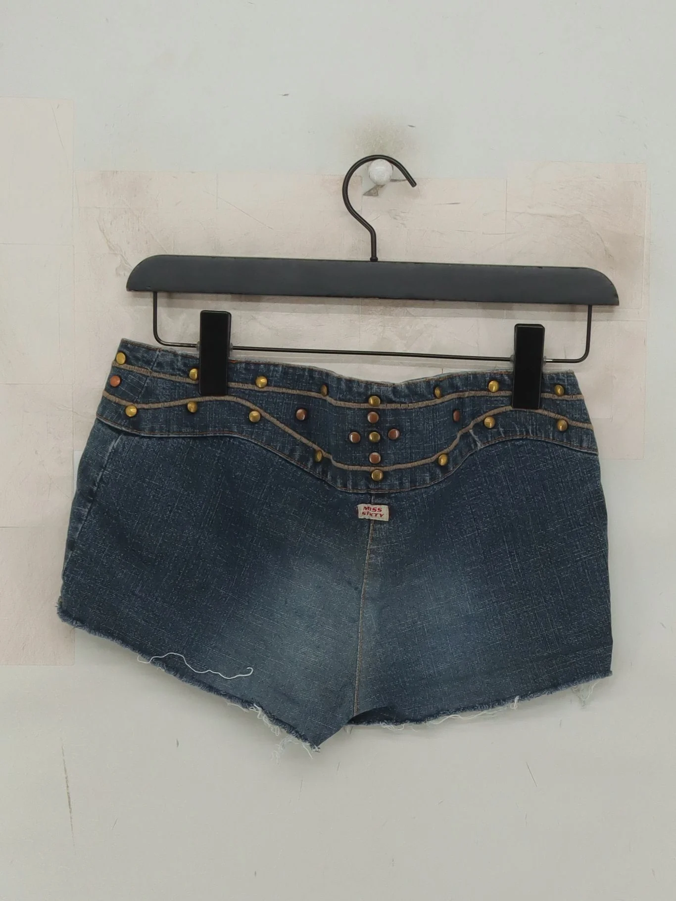 Miss Sixty Women's Shorts W 28 in Blue 100% Cotton Cut-Off - Image 2