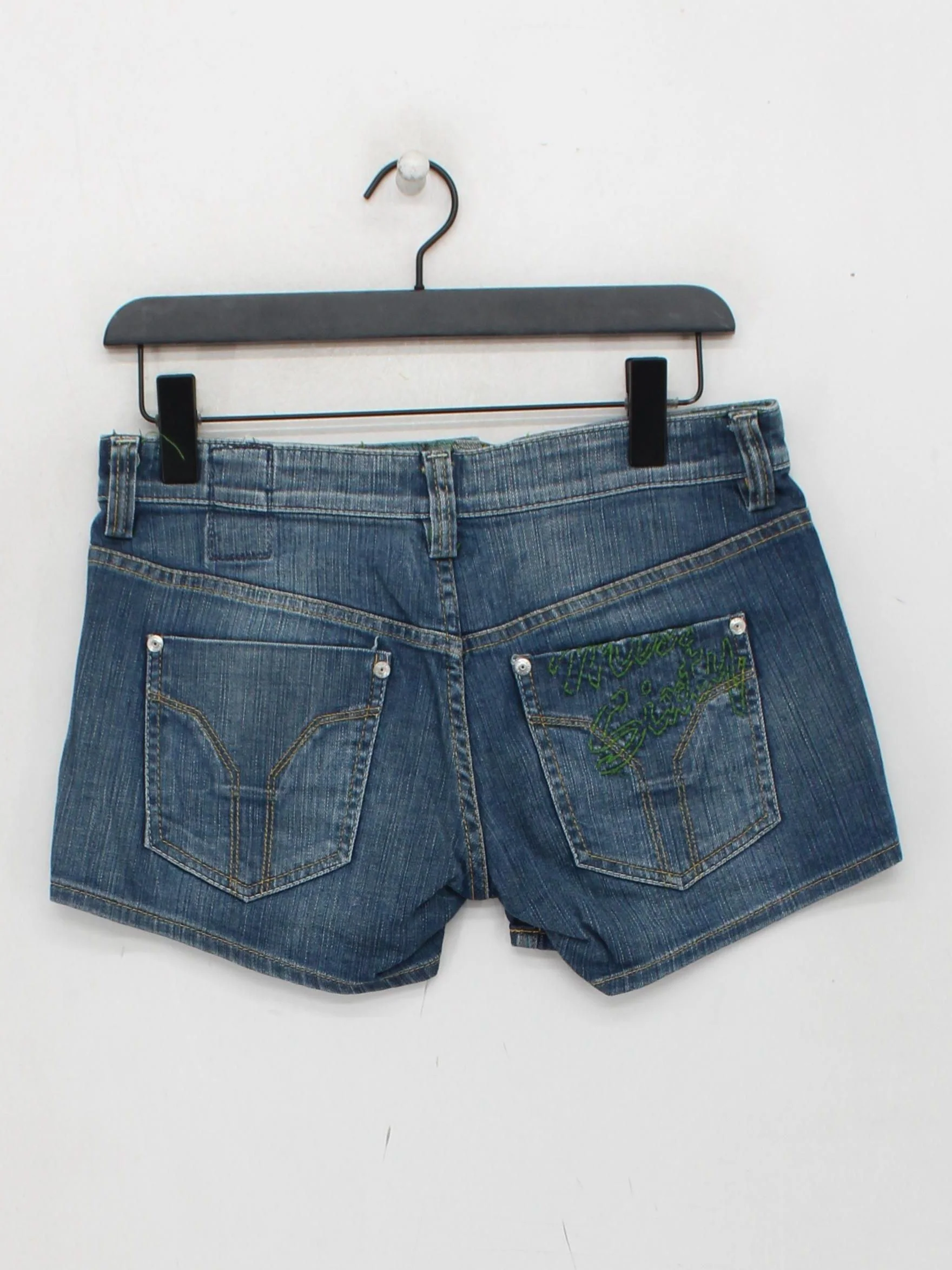 Miss Sixty Women's Shorts W 29 in Blue Cotton with Elastane Cut-Off - Image 2