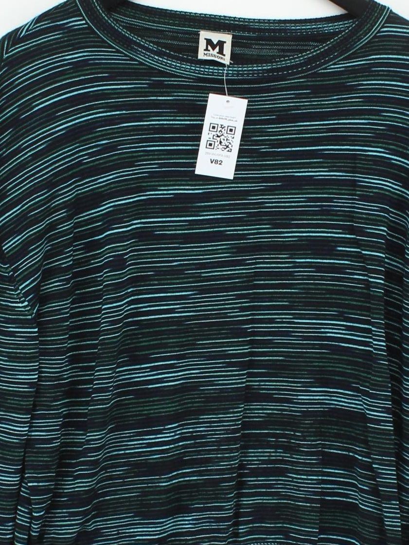Missoni Men's Jumper M Multi Striped Wool with Viscose Round Neck Pullover - Image 3