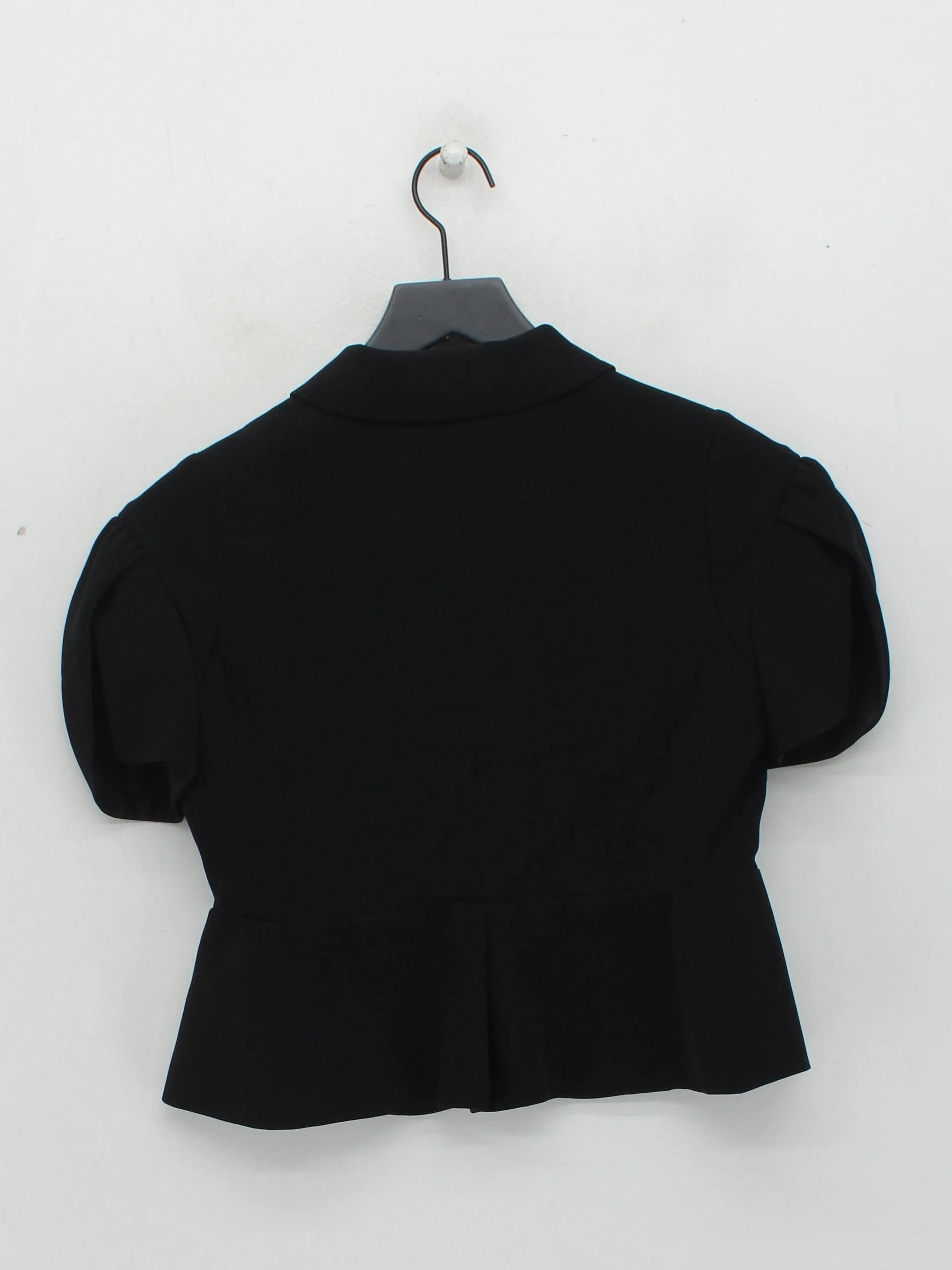 Miu Miu Women's Blouse UK 10 Black Acetate with Polyester Basic - Image 2