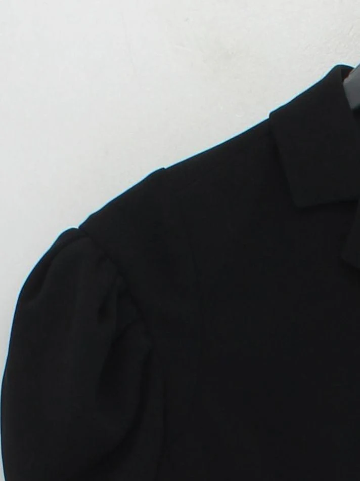 Miu Miu Women's Blouse UK 10 Black Acetate with Polyester Basic - Image 4