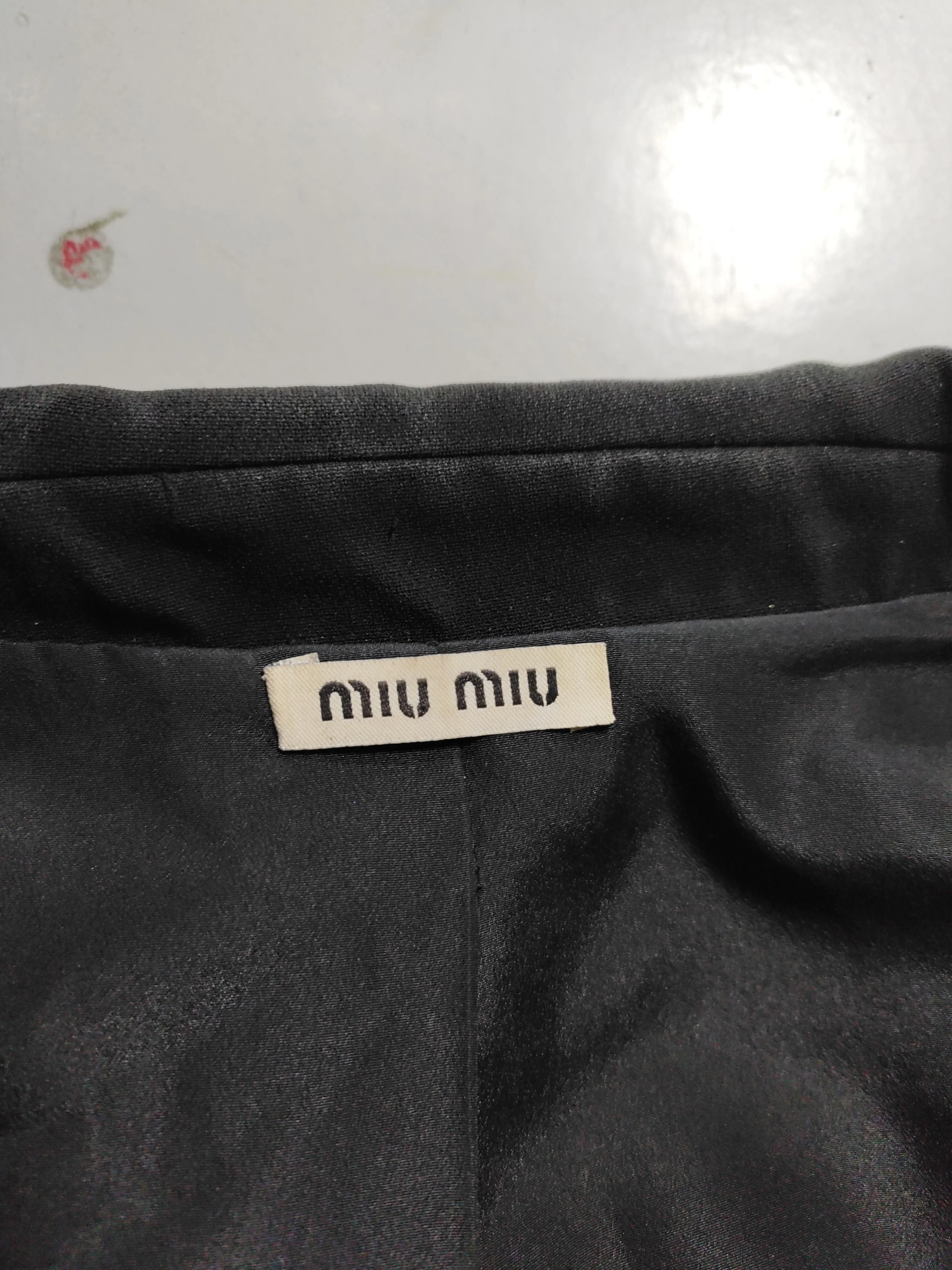 Miu Miu Women's Blouse UK 10 Black Acetate with Polyester Basic - Image 6