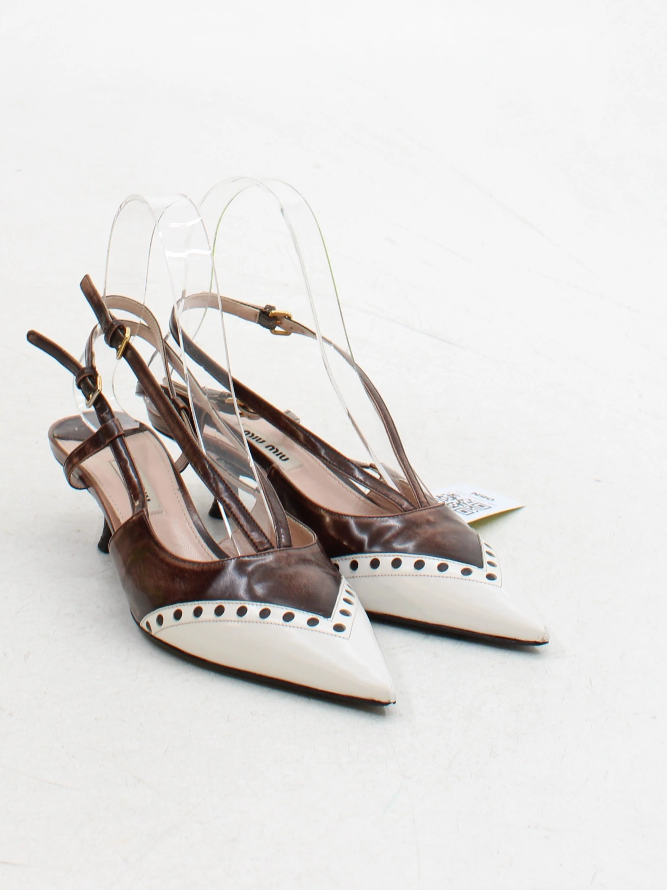 Miu Miu Women's Heels UK 2.5 Brown 100% Leather Court - Image 4