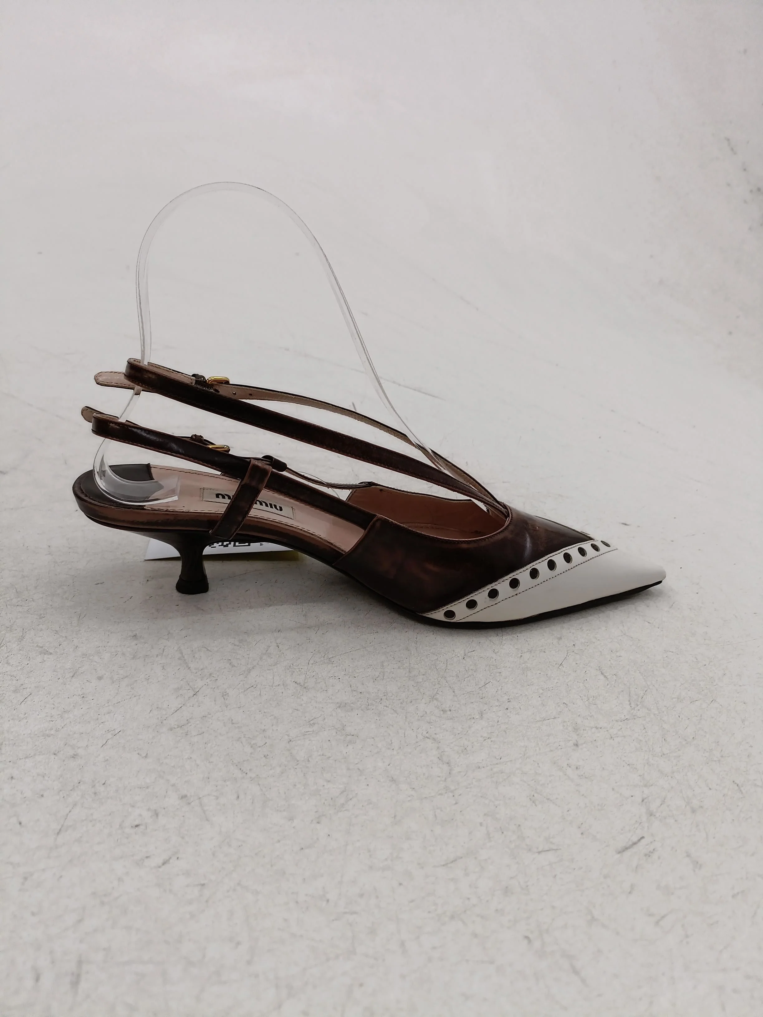 Miu Miu Women's Heels UK 2.5 Brown 100% Leather Court - Image 5