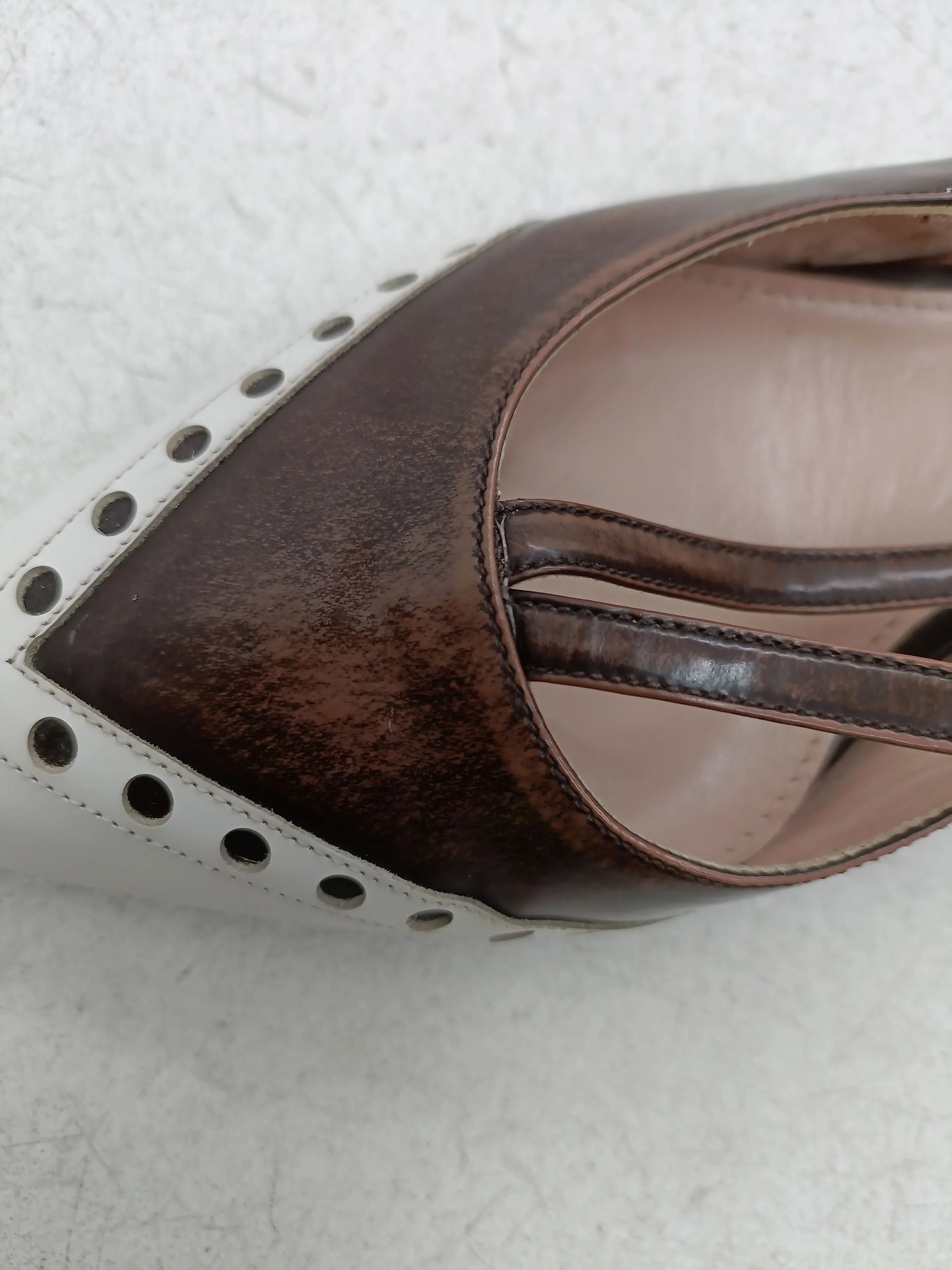 Miu Miu Women's Heels UK 2.5 Brown 100% Leather Court - Image 8