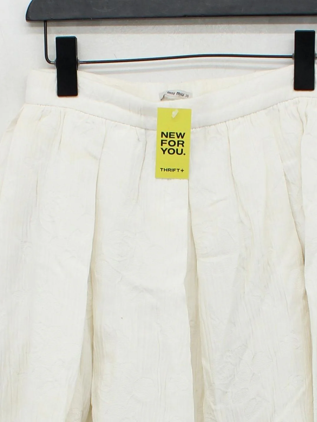 Miu Miu Women's Mini Skirt UK 6 White 100% Polyester Short Mini - Image 3