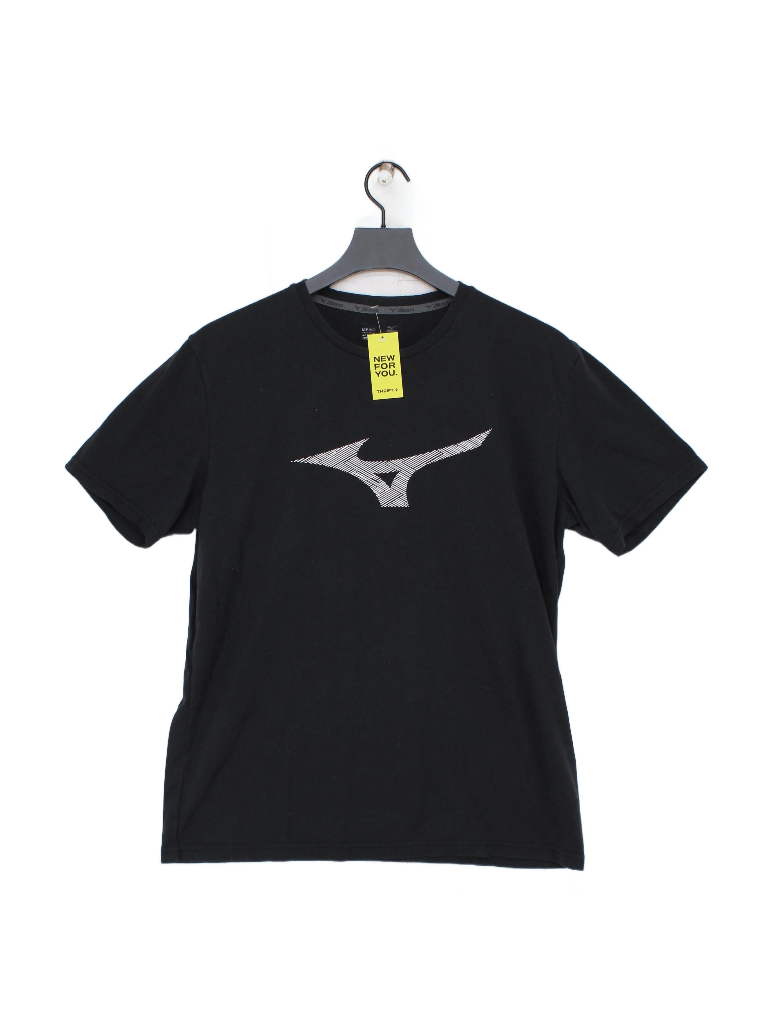 Mizuno Men's T-Shirt L Black Graphic 100% Cotton Basic