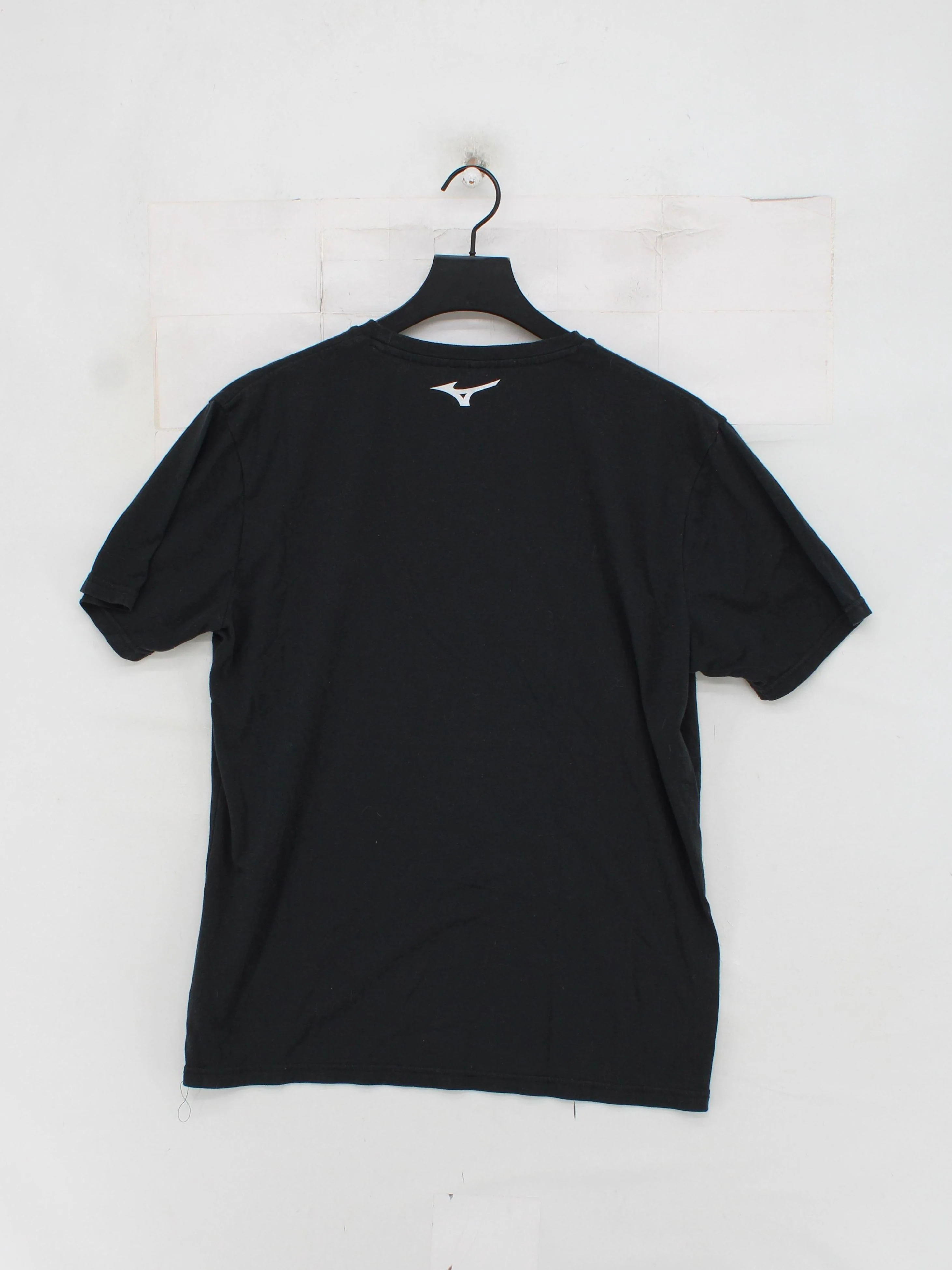 Mizuno Men's T-Shirt L Black Graphic 100% Cotton Basic - Image 2