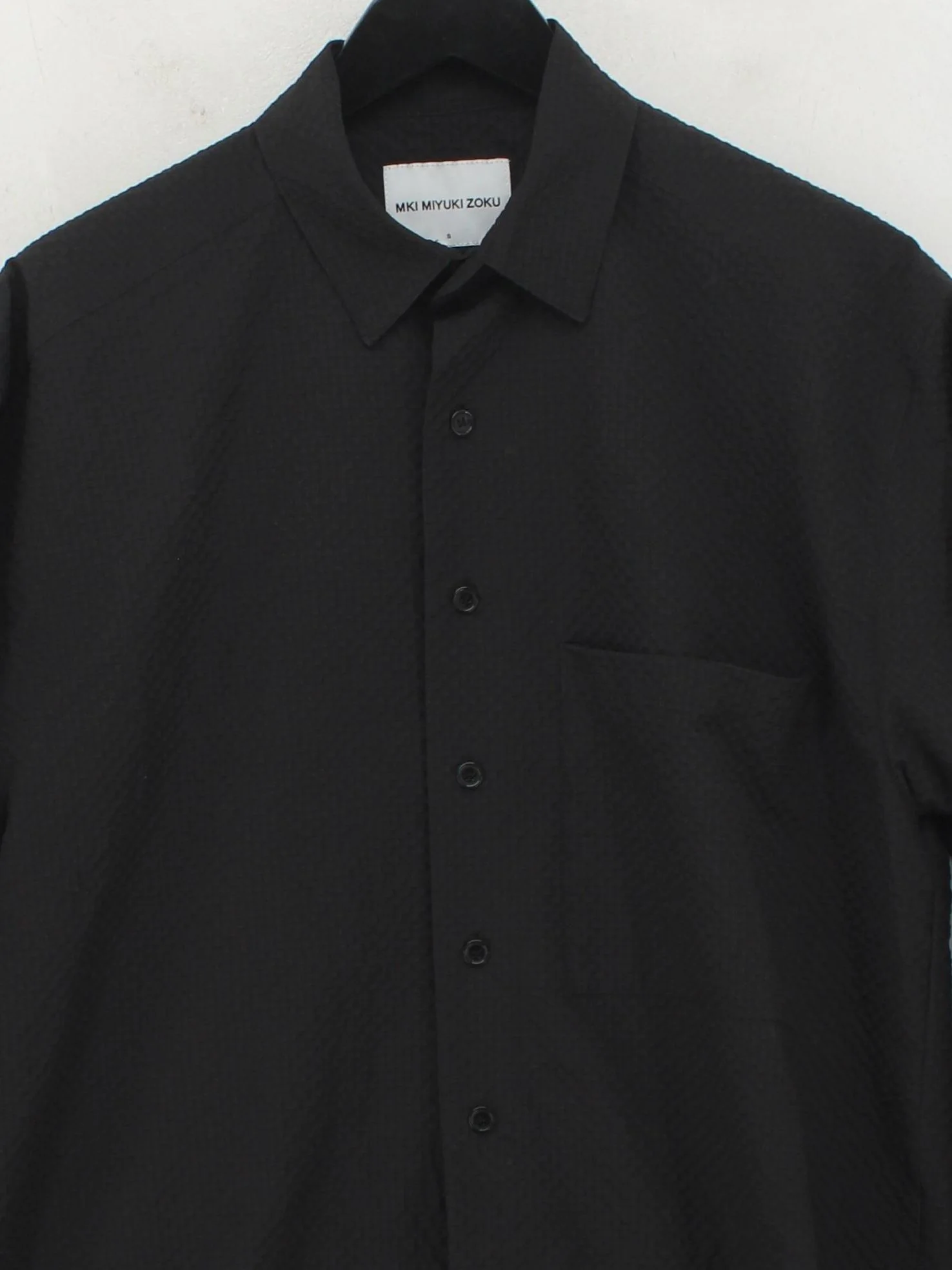 MKI MIYUKI ZOKU Men's Shirt S Black 100% Polyester Basic - Image 3