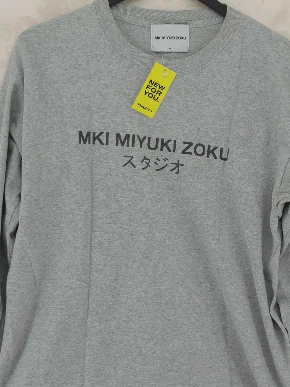 MKI MIYUKI ZOKU Men's T-Shirt M Grey Graphic 100% Cotton Basic - Image 3