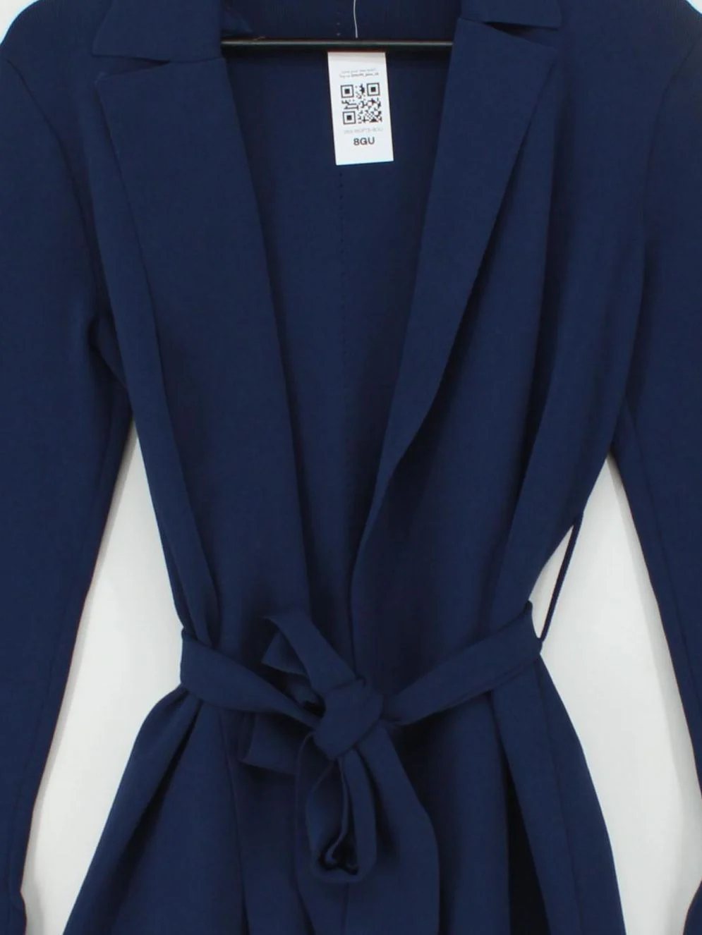 Mm. Lafleur Women's Blazer S Blue Viscose with Nylon, Spandex Overcoat - Image 3