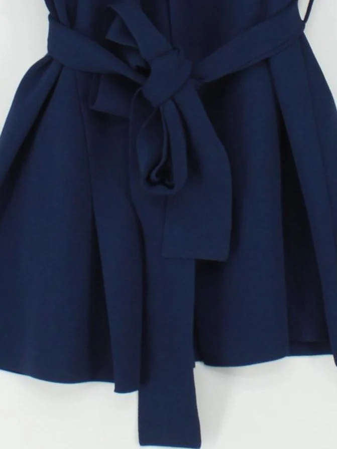 Mm. Lafleur Women's Blazer S Blue Viscose with Nylon, Spandex Overcoat - Image 4