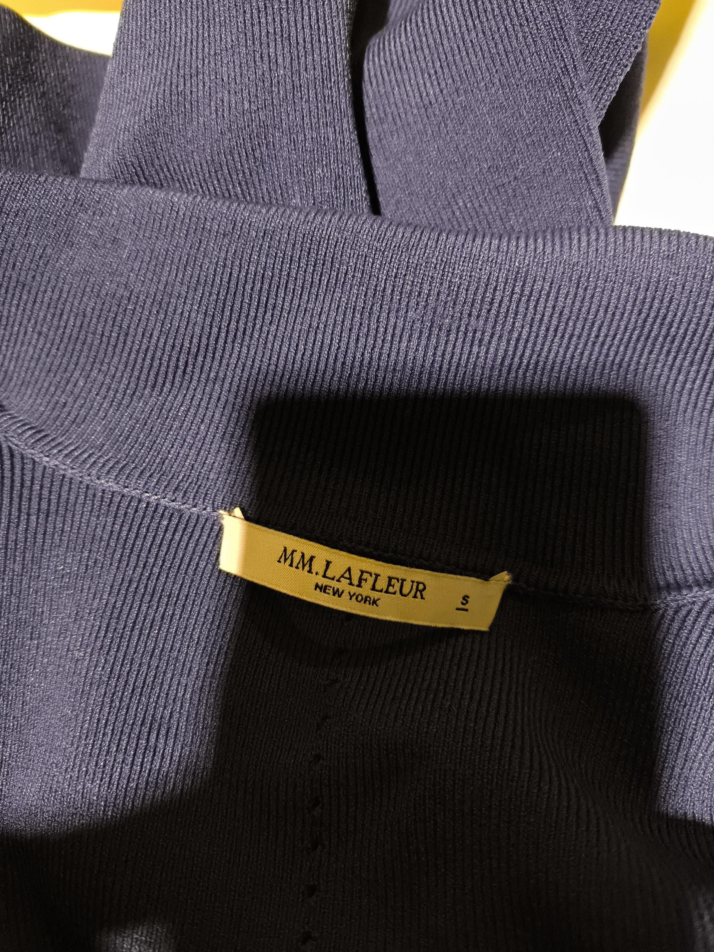 Mm. Lafleur Women's Blazer S Blue Viscose with Nylon, Spandex Overcoat - Image 5