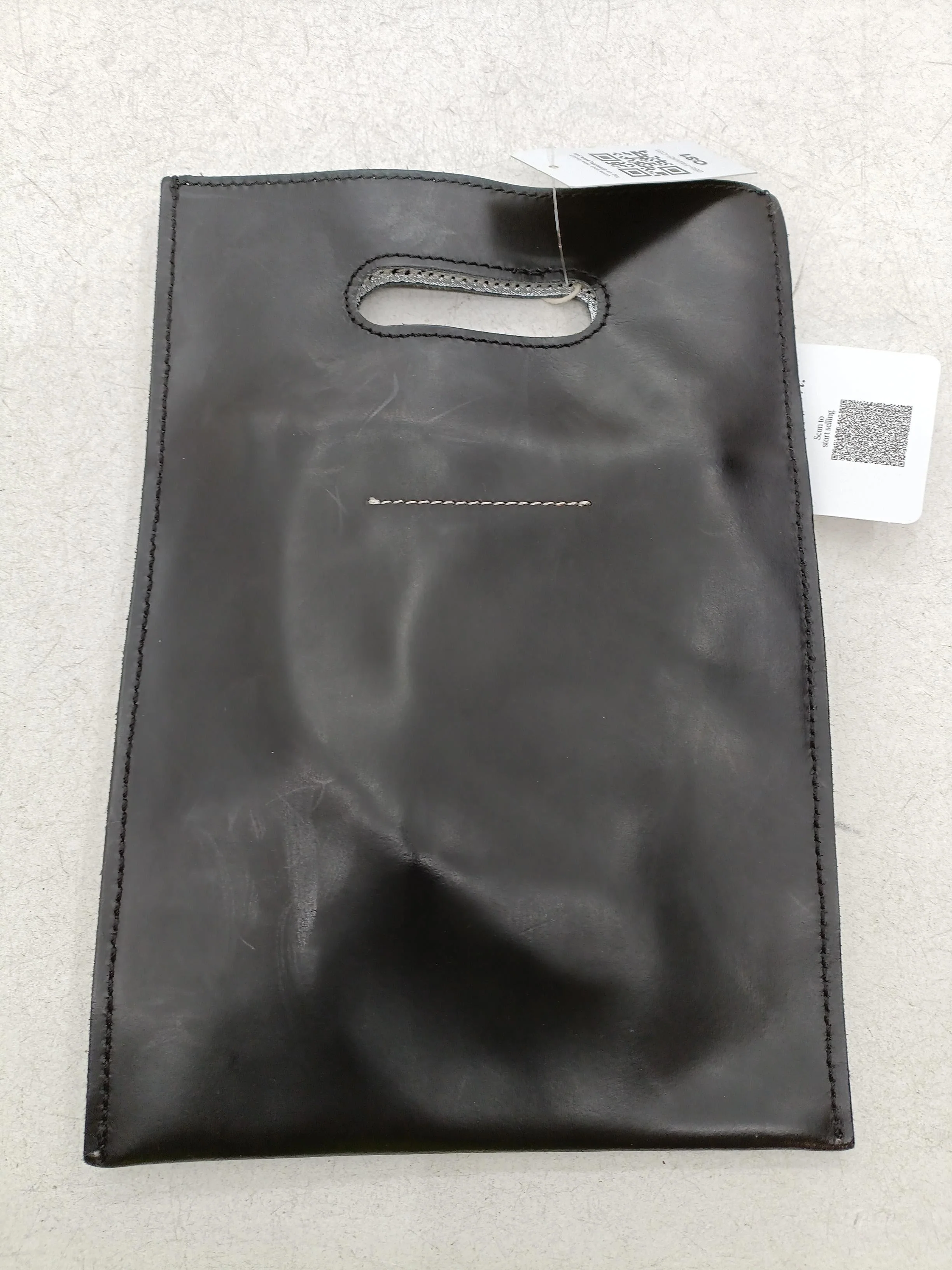 Mm6 Maison Margiela Women's Bag Black 100% Leather Clutch - Image 2