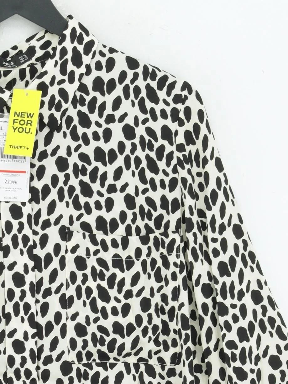 MNG Women's Blouse XL White 100% Polyester Basic New with tags - Image 4