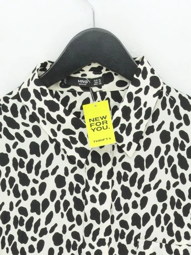 MNG Women's Blouse XL White 100% Polyester Basic New with tags - Image 3