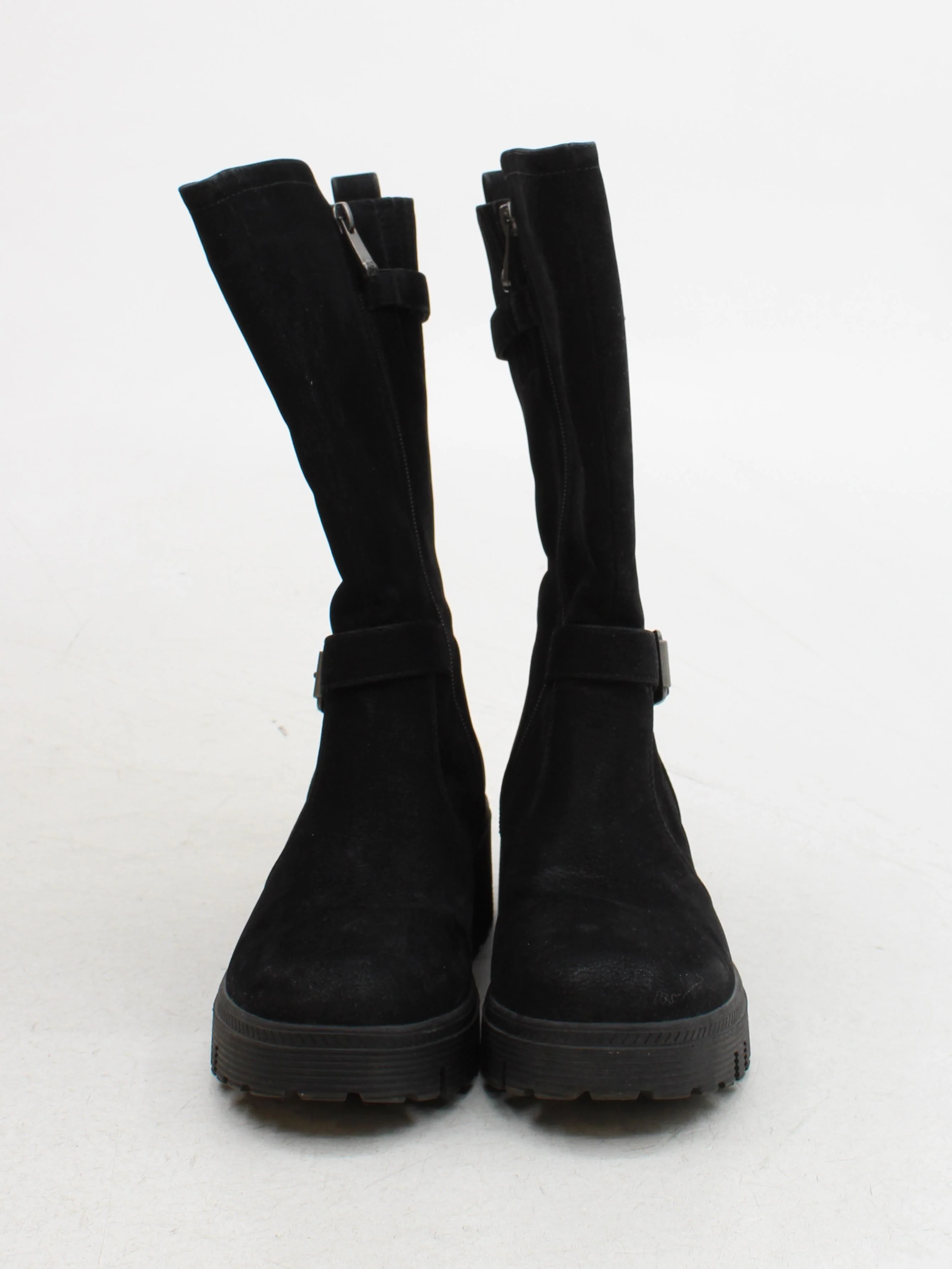 Moda In Pelle Women's Boots UK 6 Black 100% Suede Combat - Image 2