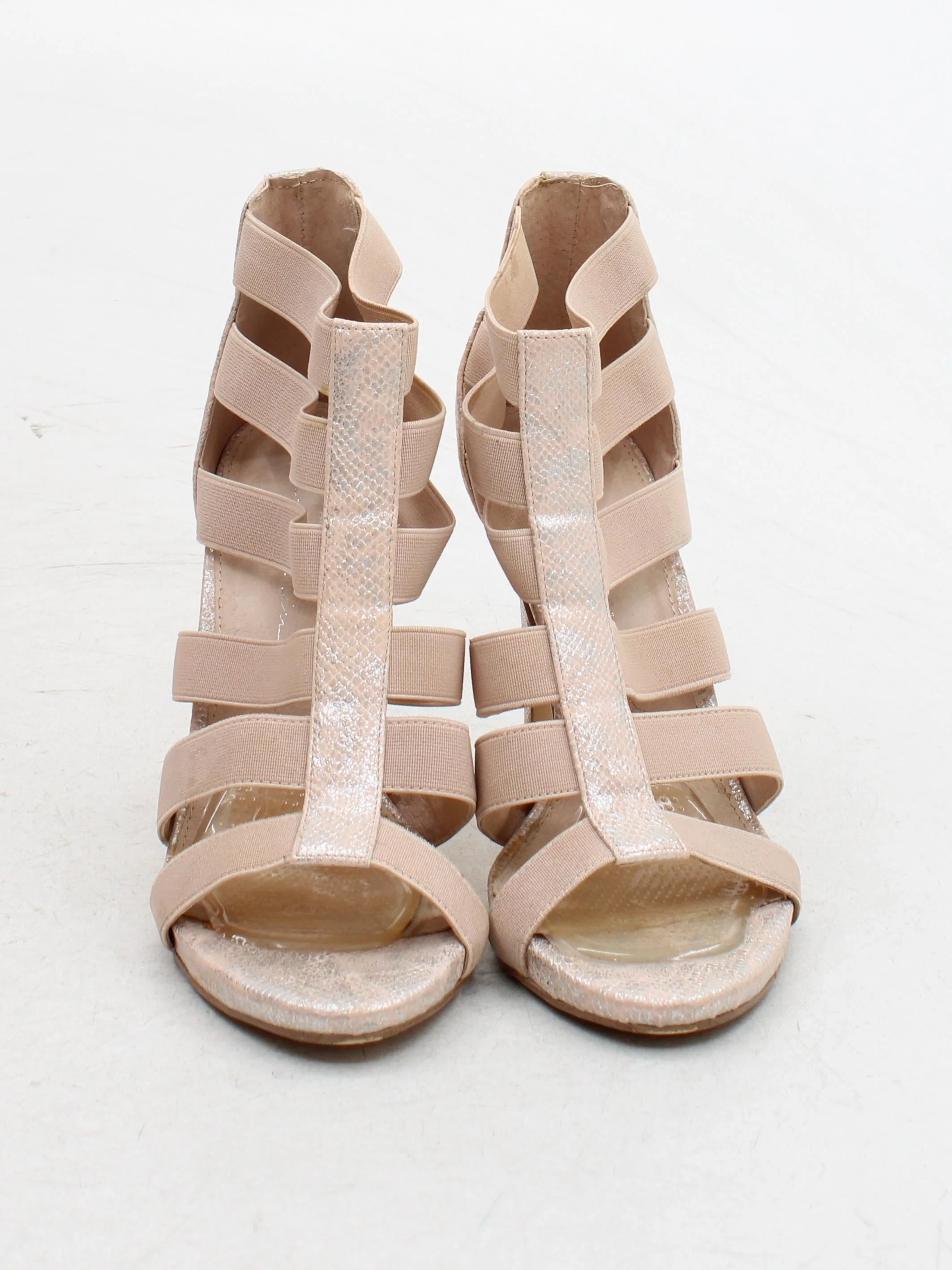 Moda In Pelle Women's Heels UK 5 Cream Animal Print 100% Other Strappy - Image 2