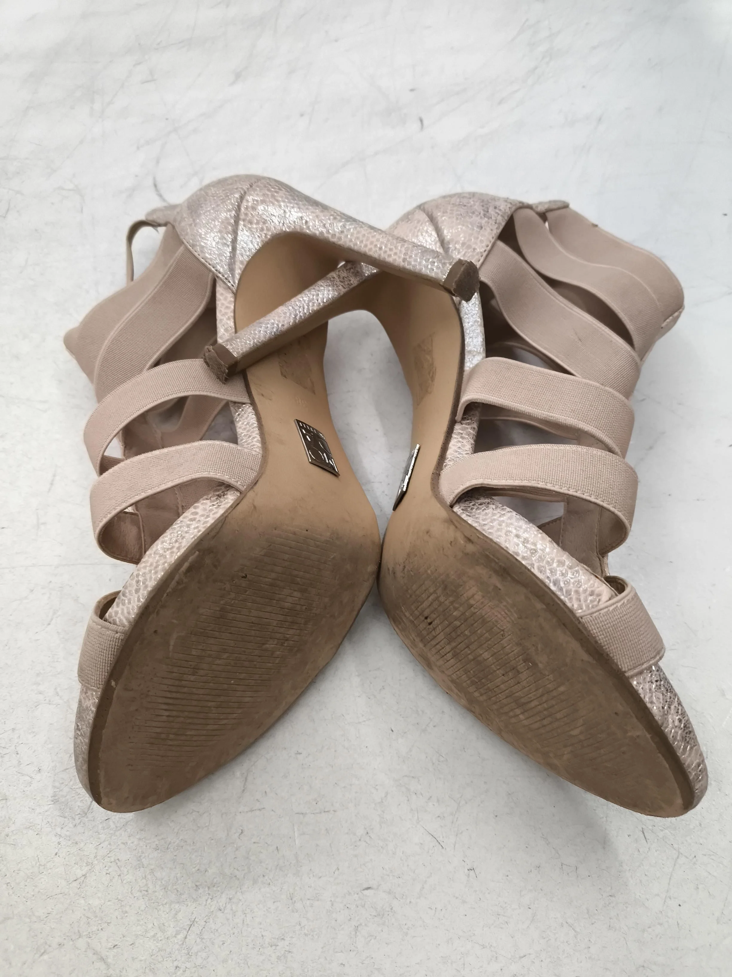 Moda In Pelle Women's Heels UK 5 Cream Animal Print 100% Other Strappy - Image 7