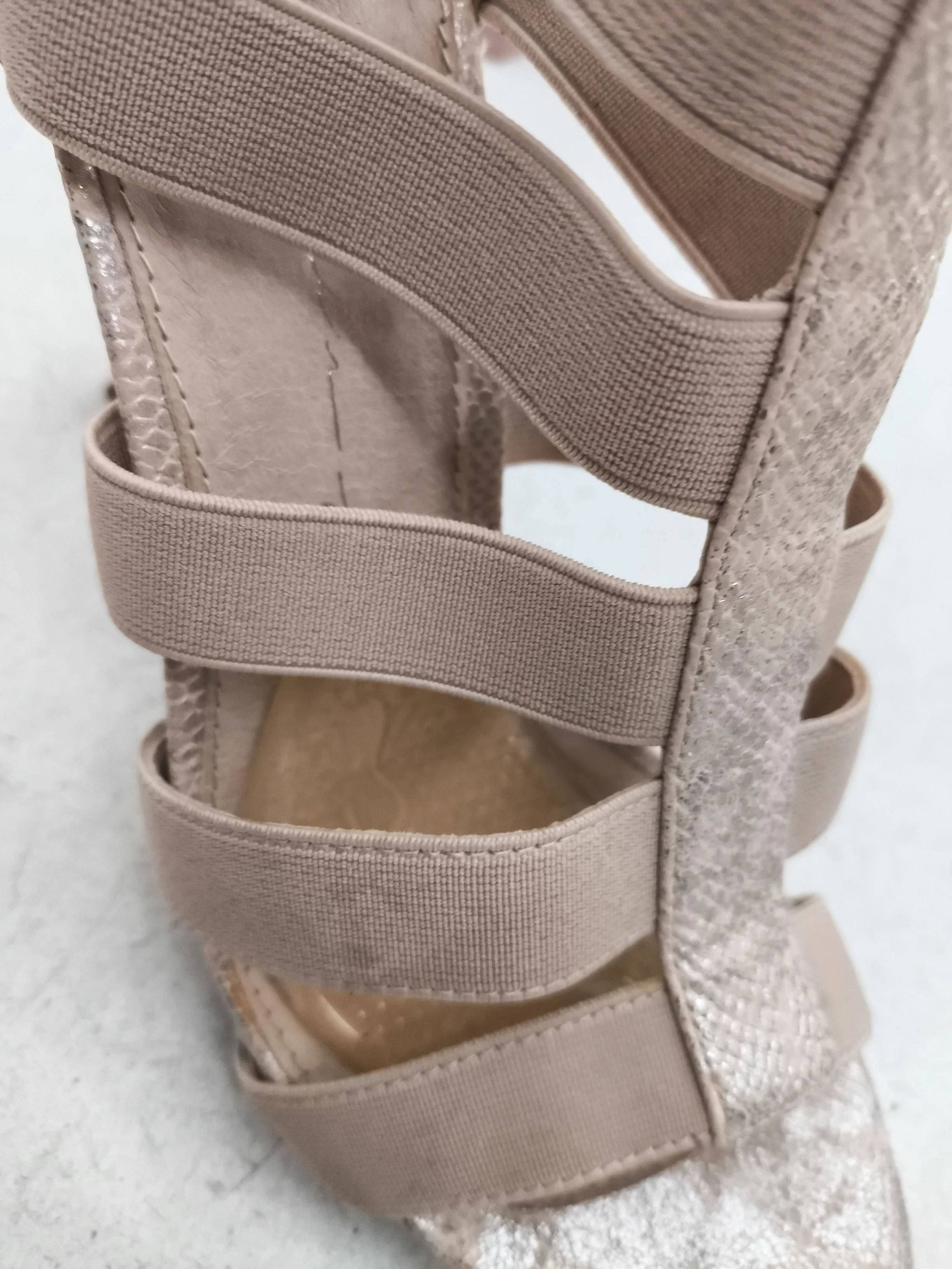 Moda In Pelle Women's Heels UK 5 Cream Animal Print 100% Other Strappy - Image 8