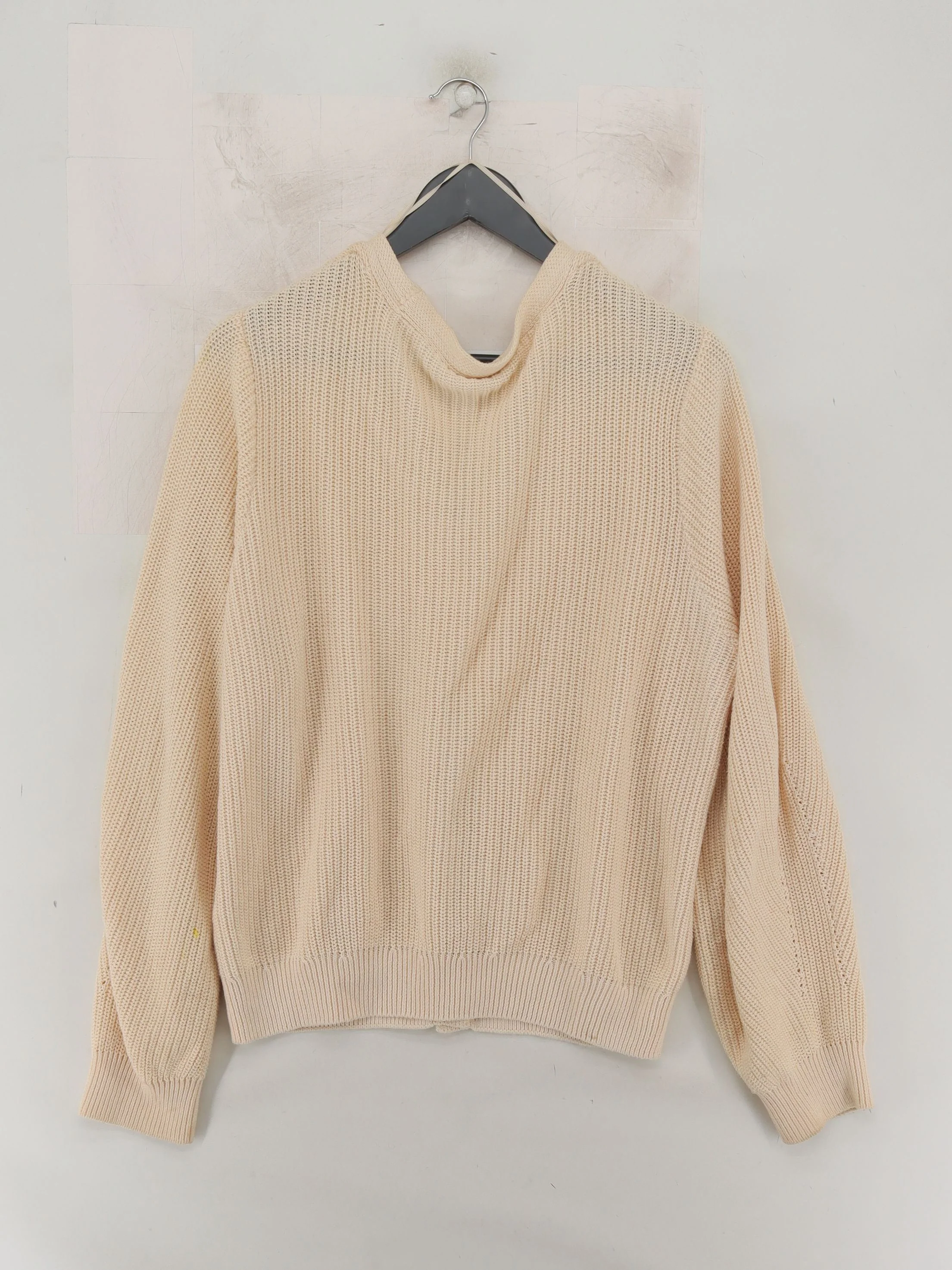 Modstrom Women's Cardigan M Cream 100% Cotton V-Neck Cardigan - Image 2