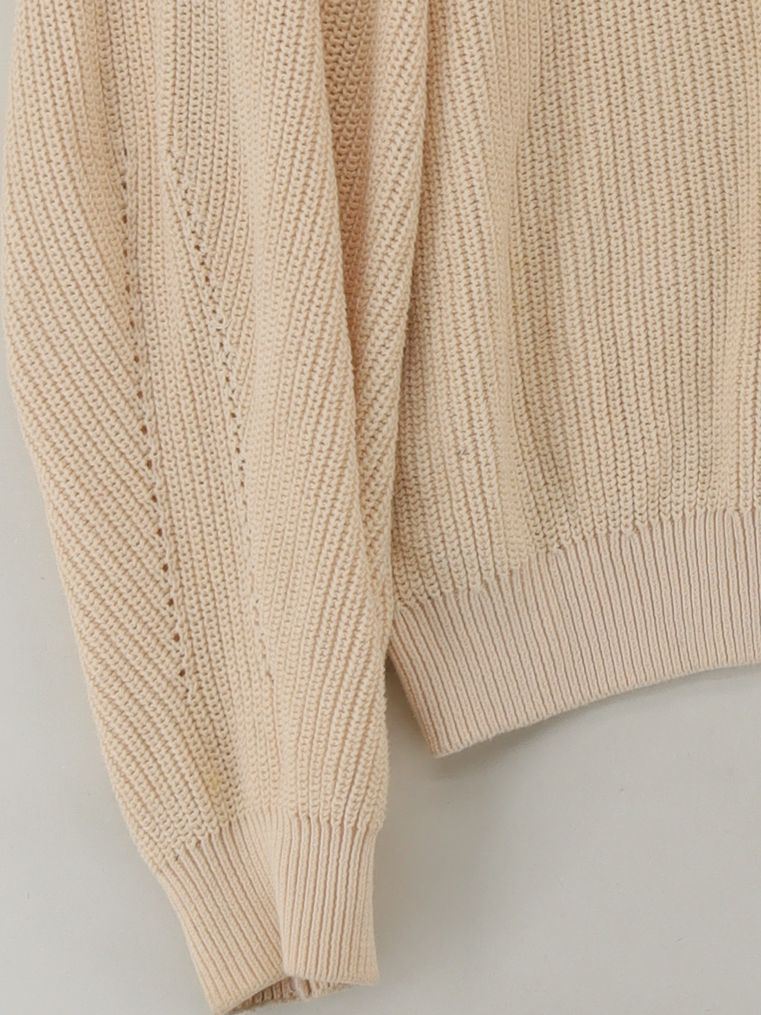 Modstrom Women's Cardigan M Cream 100% Cotton V-Neck Cardigan - Image 4