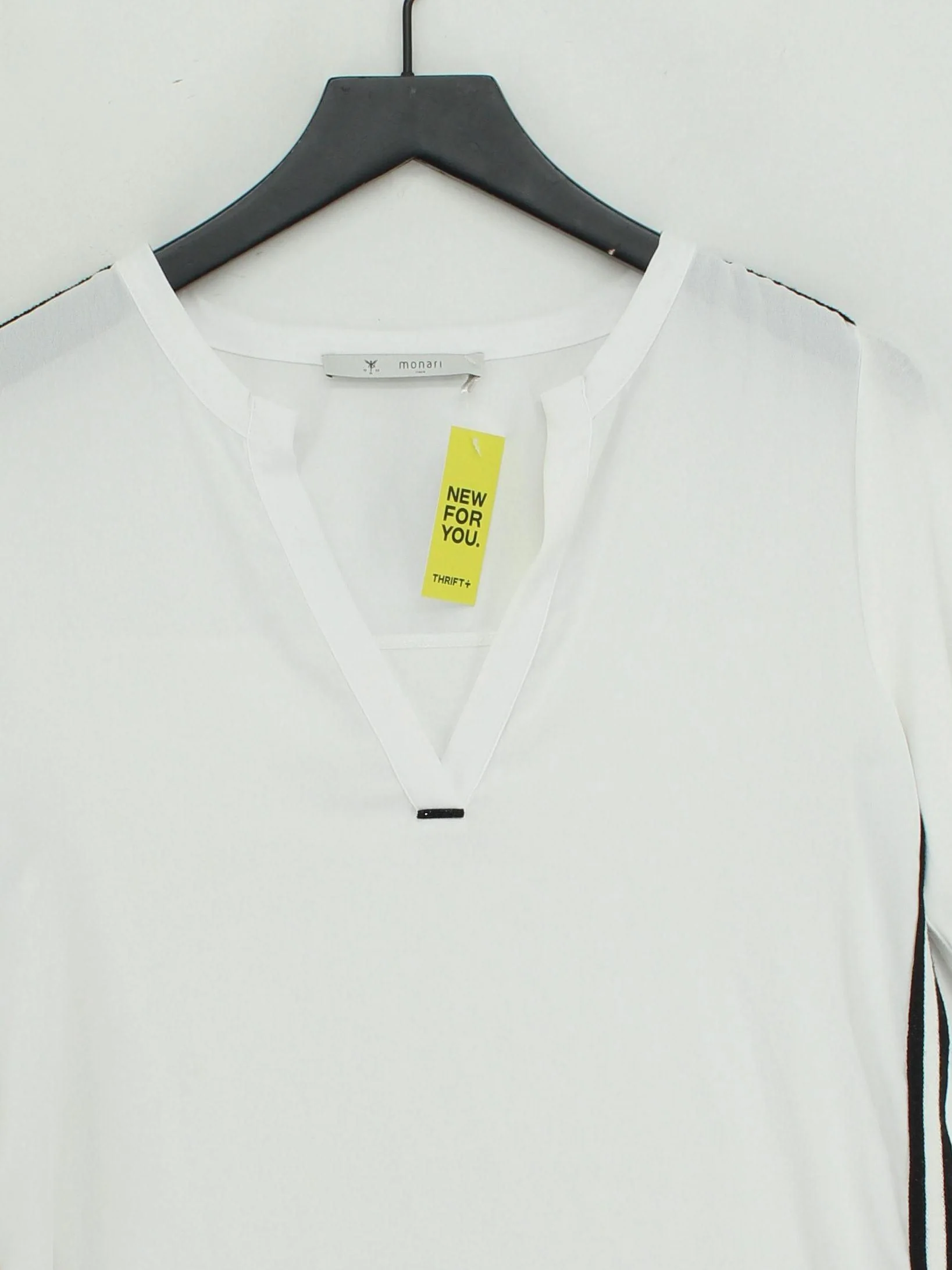 Monari Women's Top UK 10 White Polyester with Viscose, Elastane Basic - Image 3