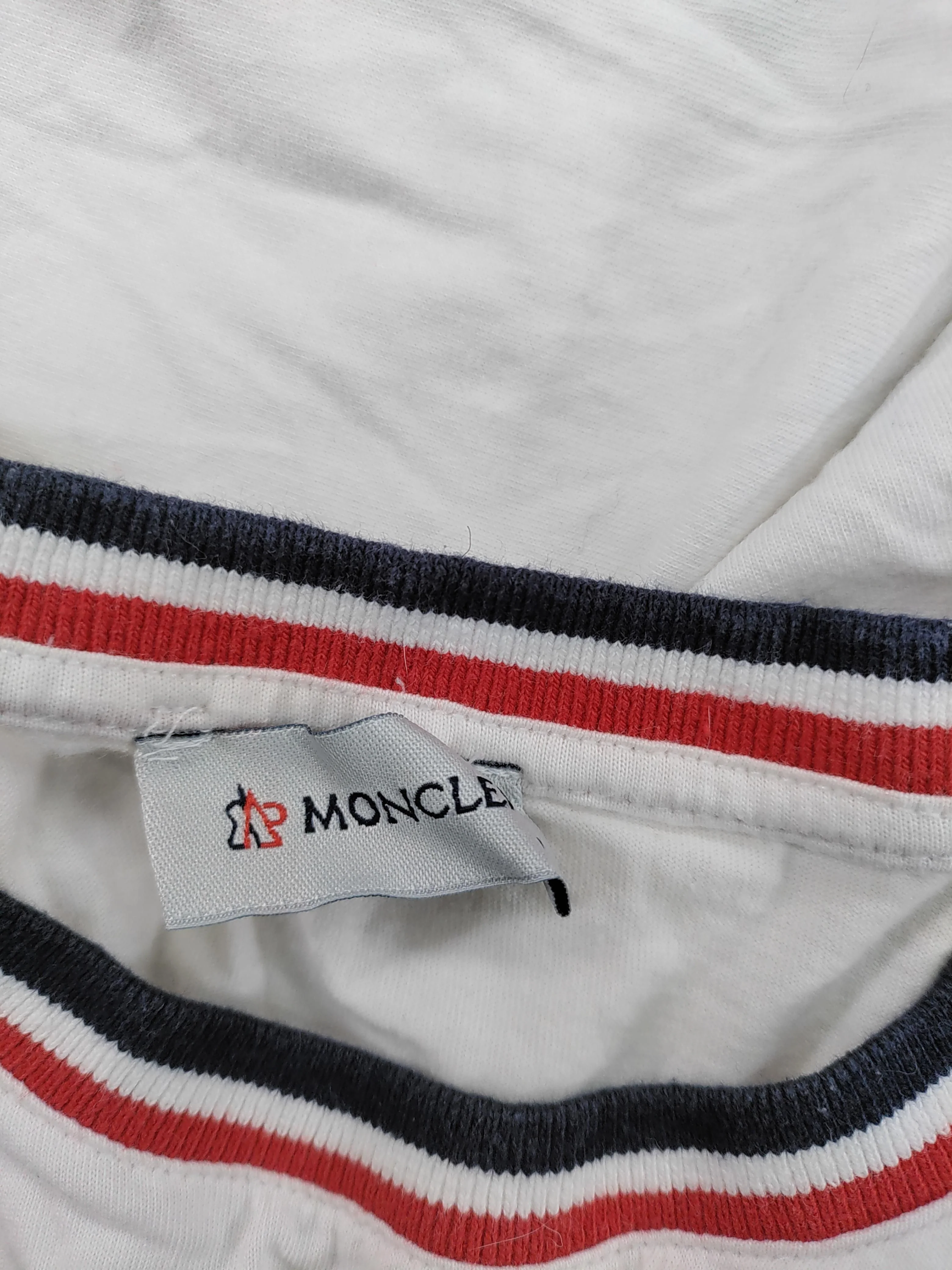 Moncler Men's T-Shirt L White 100% Cotton Basic - Image 5