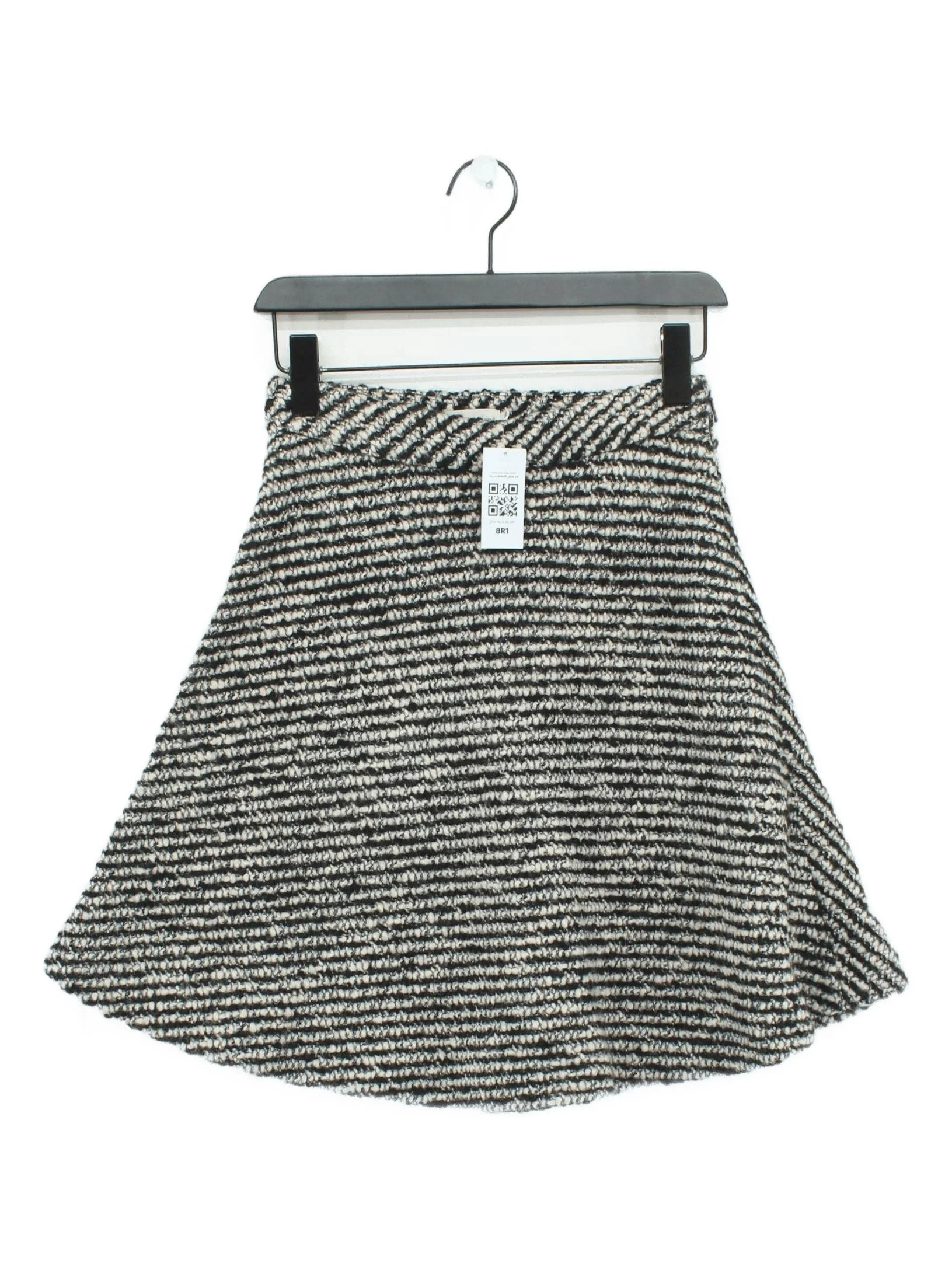 Moncler Women's Mini Skirt UK 12 Multi Striped Wool with Polyamide Short Mini