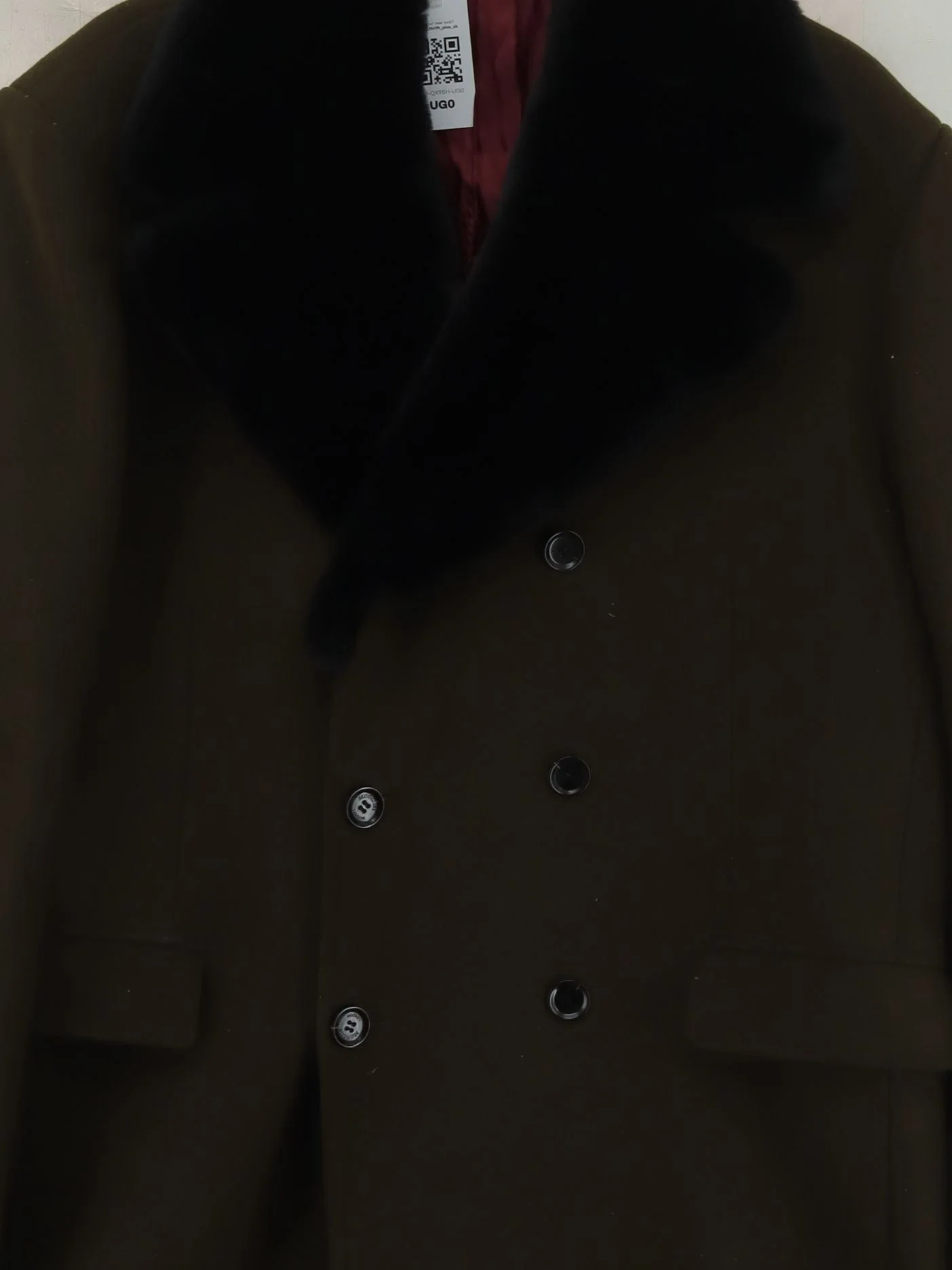 Moncrief Men's Coat Chest: 44 in Green Wool with Polyester Overcoat - Image 3